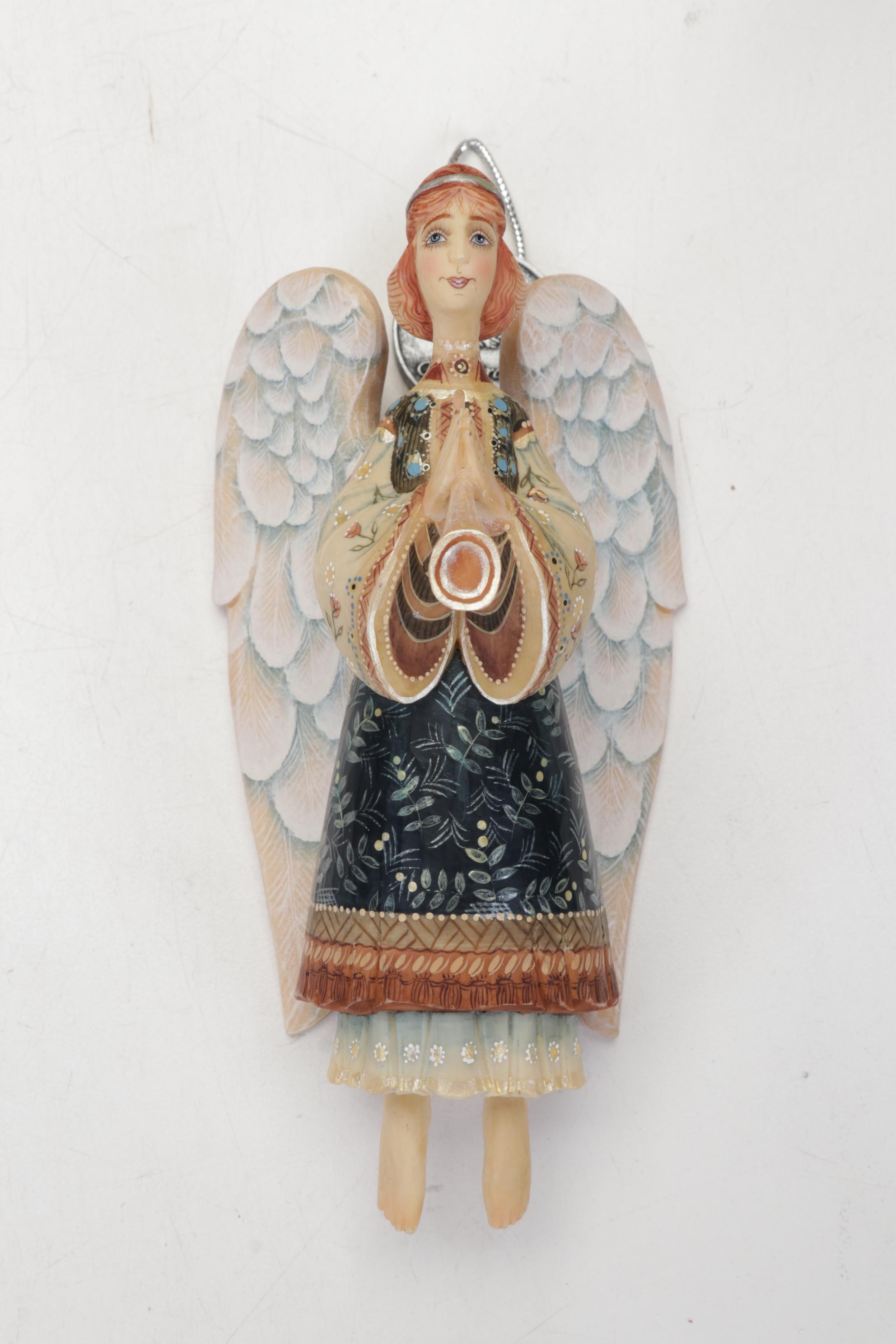 G. DeBrekht Russia Limited Edition Hand Carved Angels and Russia Nativity