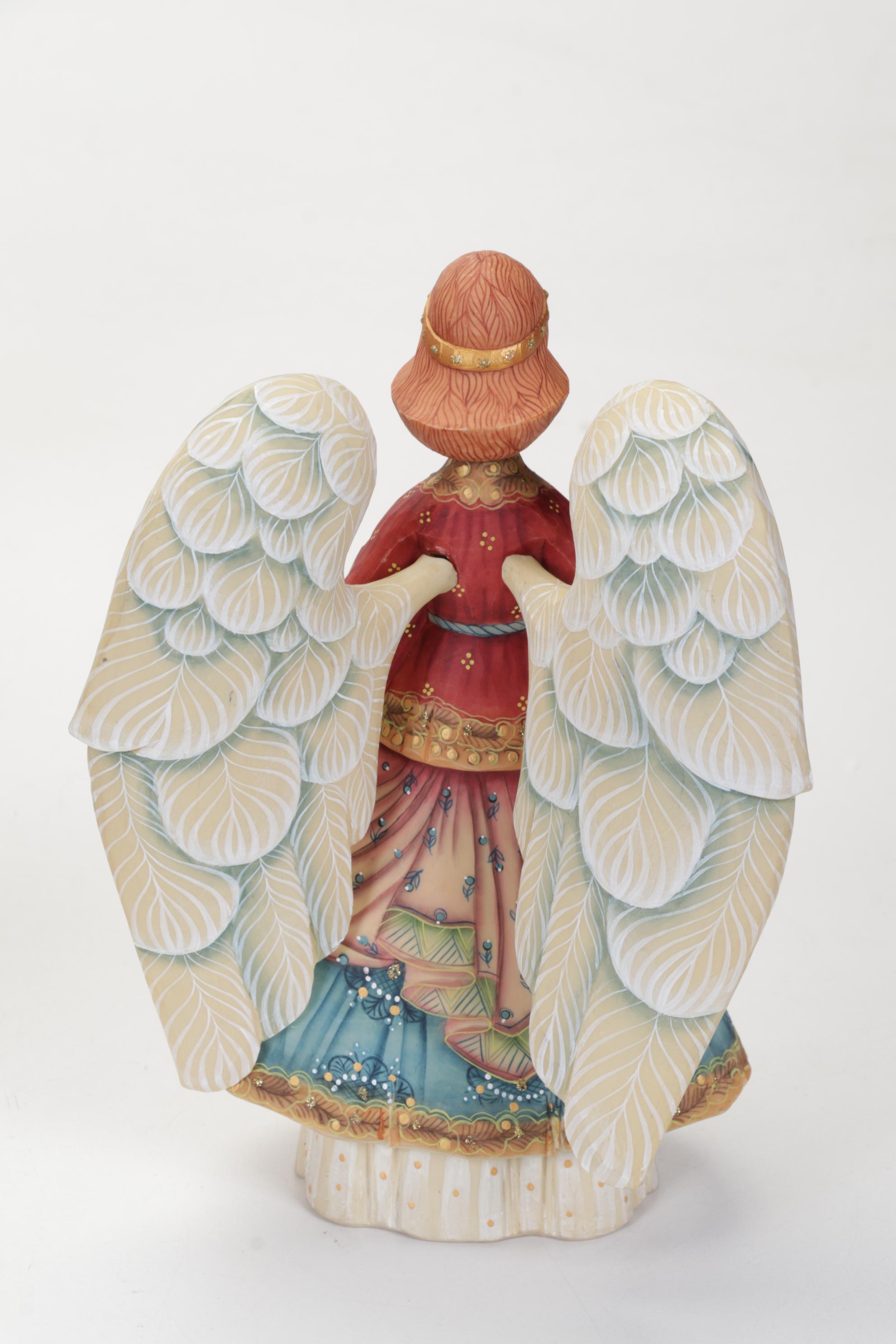 G. DeBrekht Russia Limited Edition Hand Carved Angels and Russia Nativity