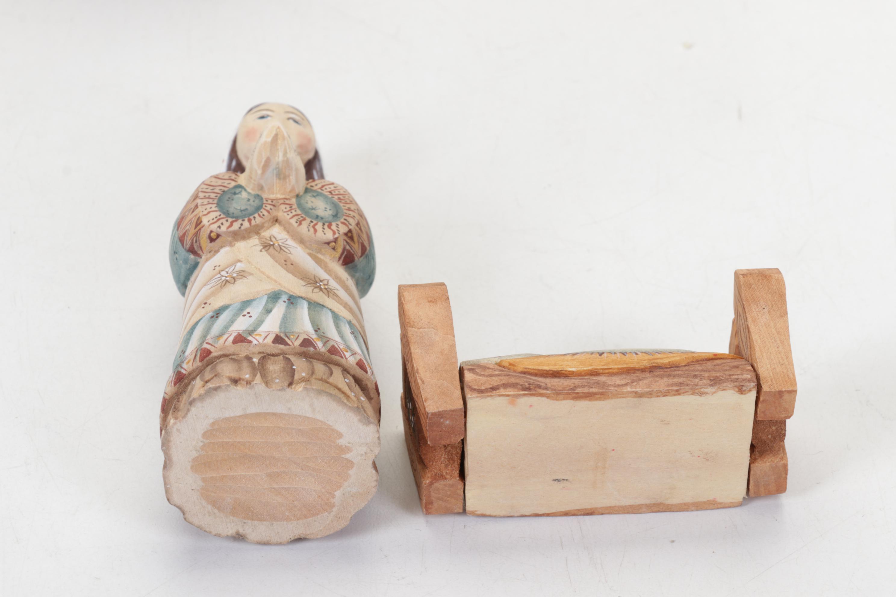 G. DeBrekht Russia Limited Edition Hand Carved Angels and Russia Nativity