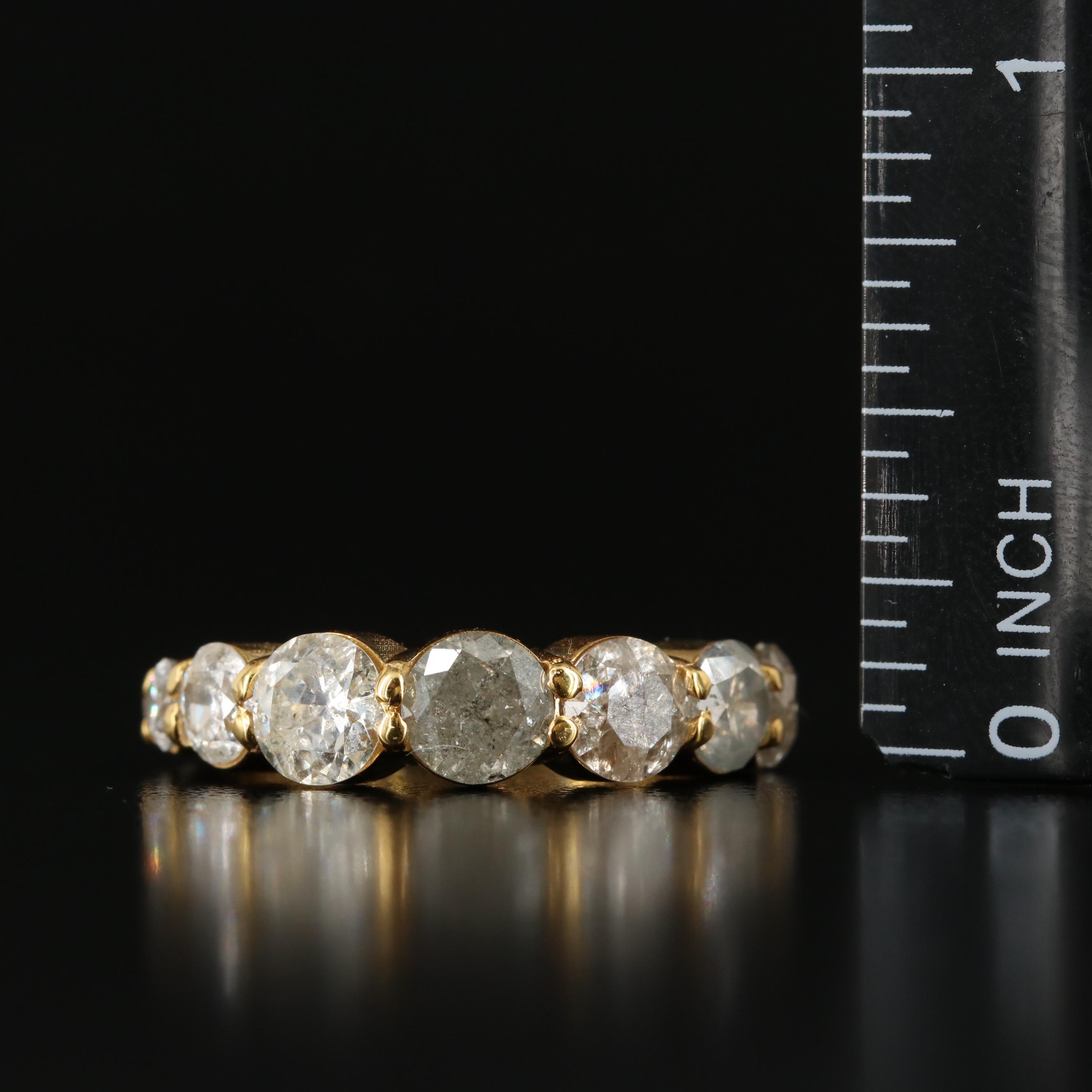 18K CTW 4.27 CTW Diamond Graduated Eternity Band