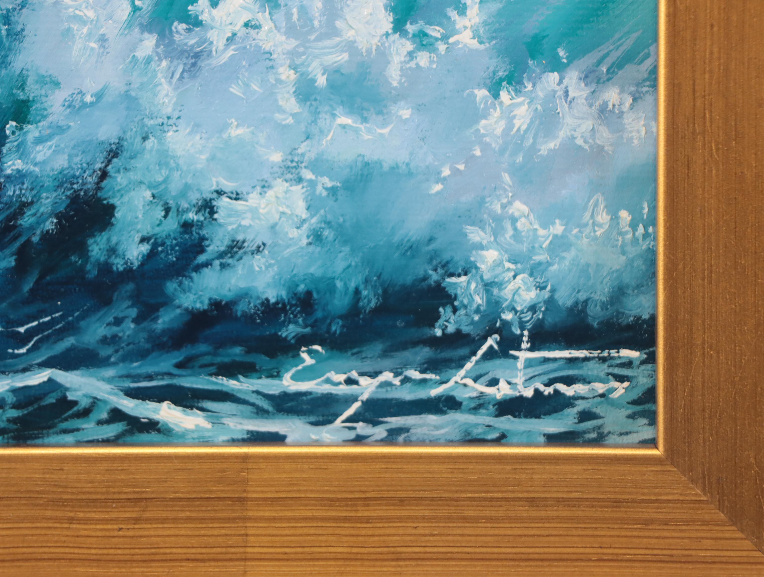 Jevgenijus Litvinas Seascape Oil Painting "Wave," 21st Century