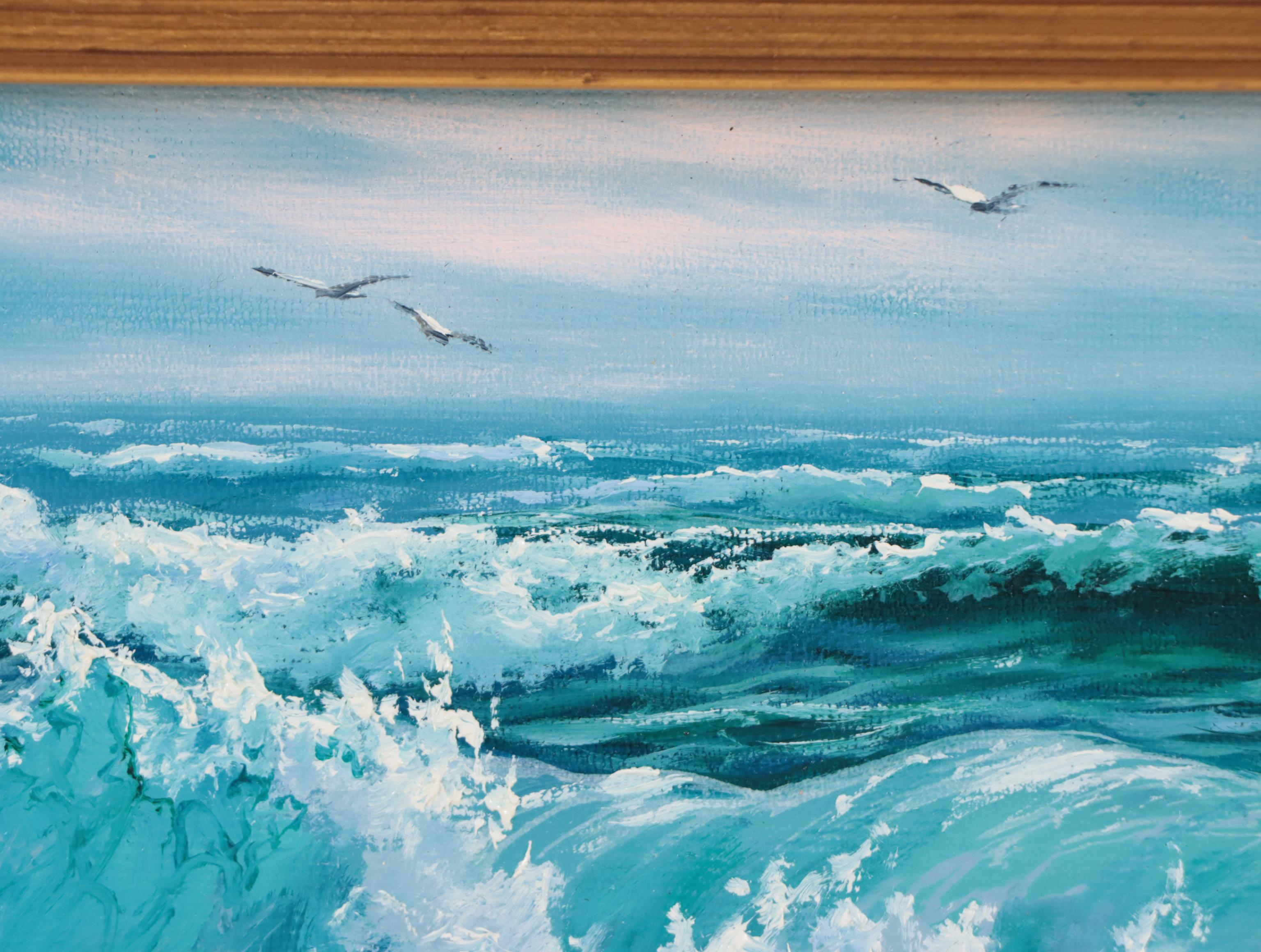 Jevgenijus Litvinas Seascape Oil Painting "Wave," 21st Century