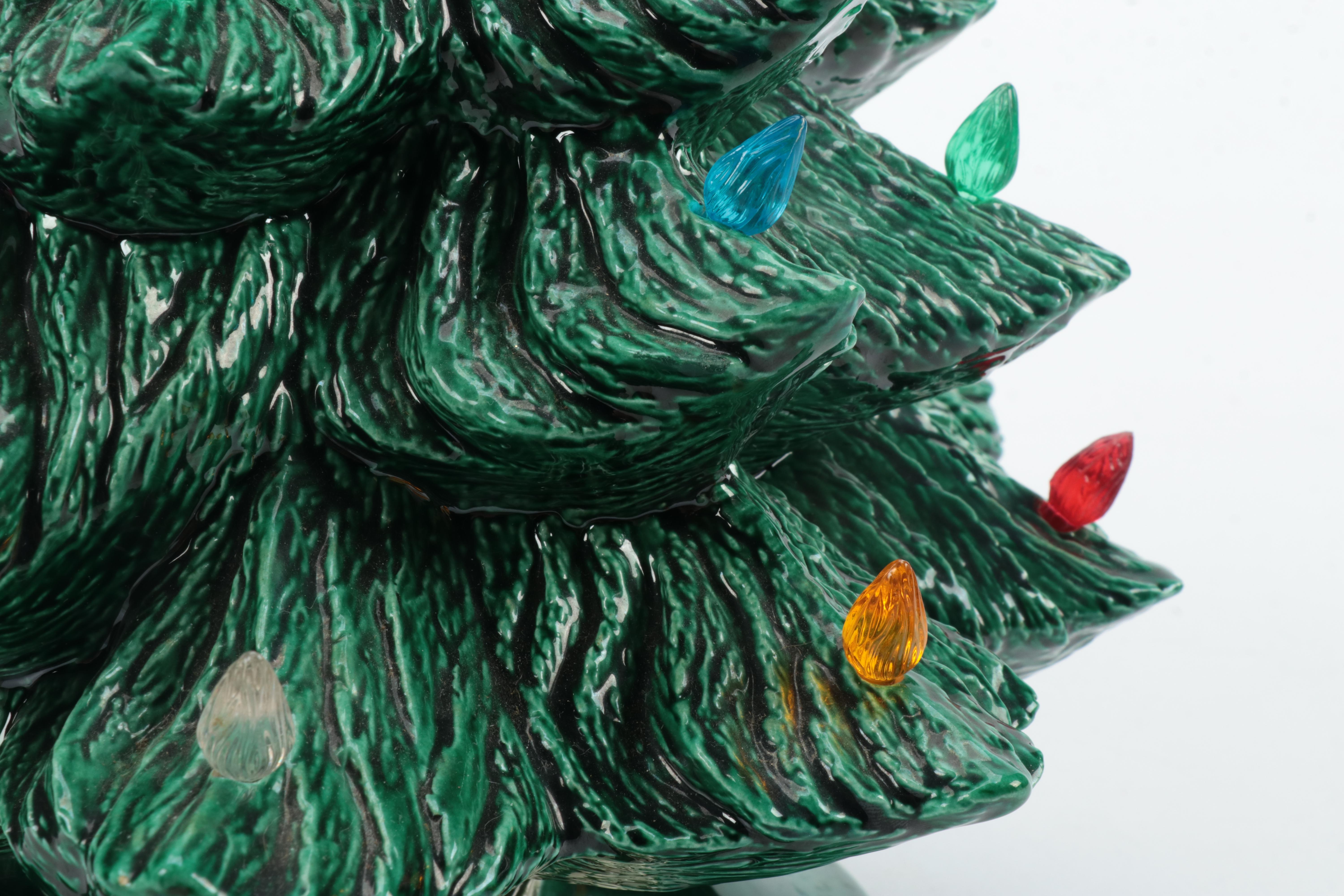 Tabletop Ceramic LightUp Christmas Tree EBTH