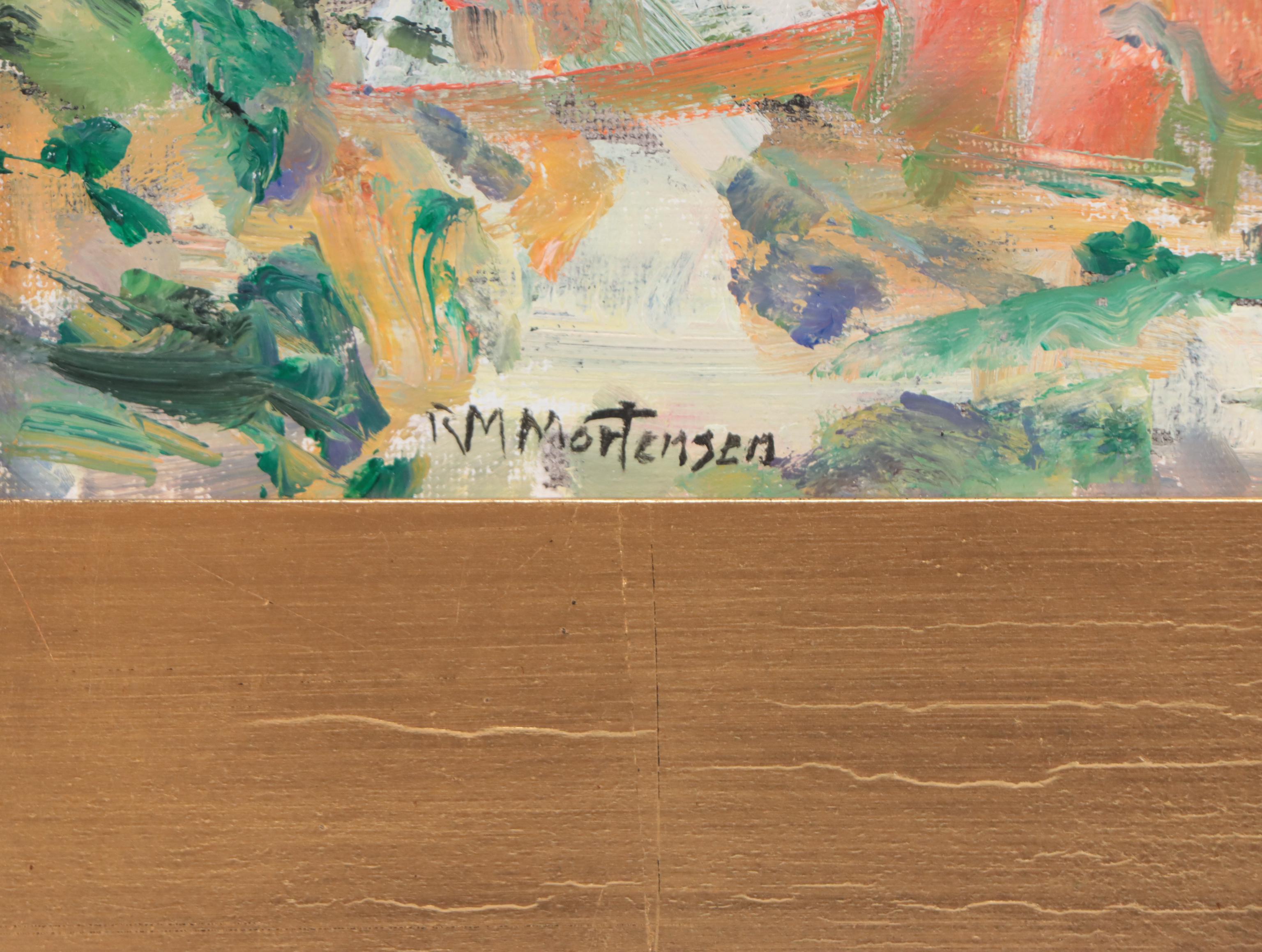 R.M. Mortenson Oil Painting of Seascape, 2023