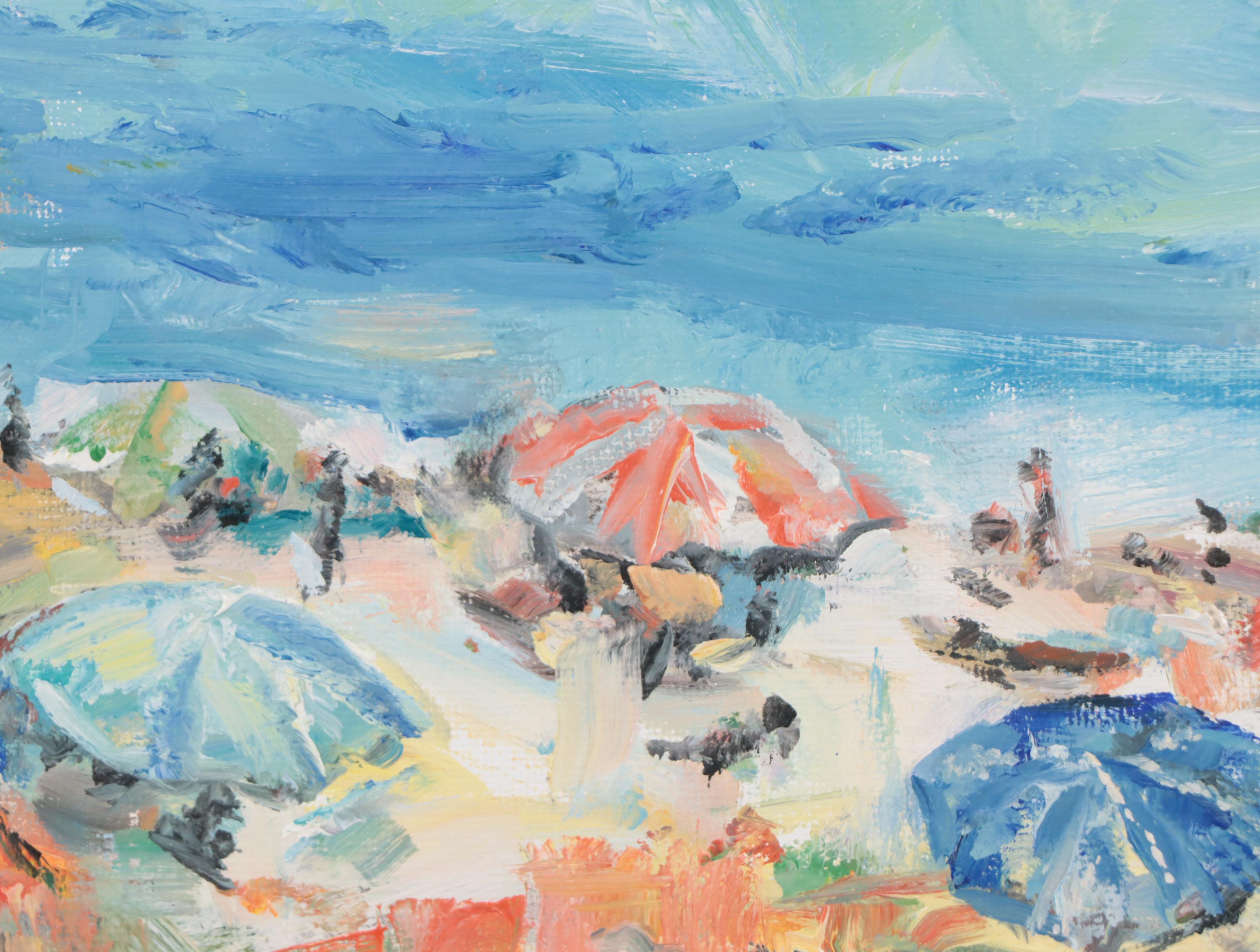 R.M. Mortenson Oil Painting of Seascape, 2023