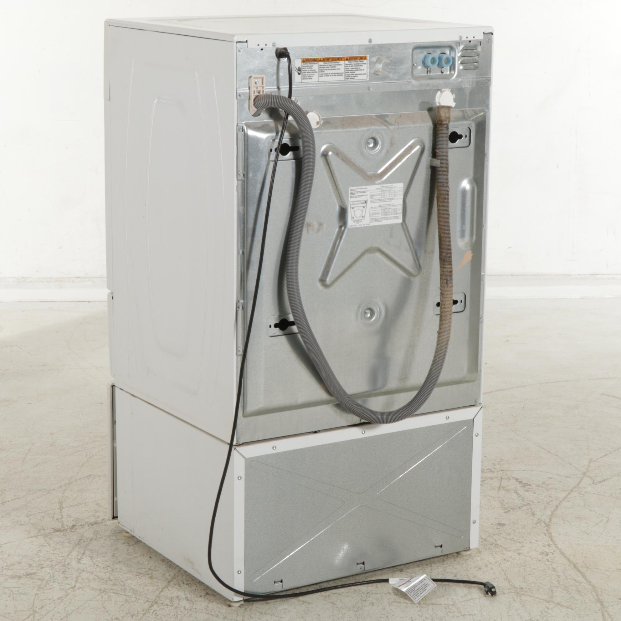 Whirlpool 5.0 Cu. Ft. Duet White Front Load Electric Washer With Pedestal Drawer