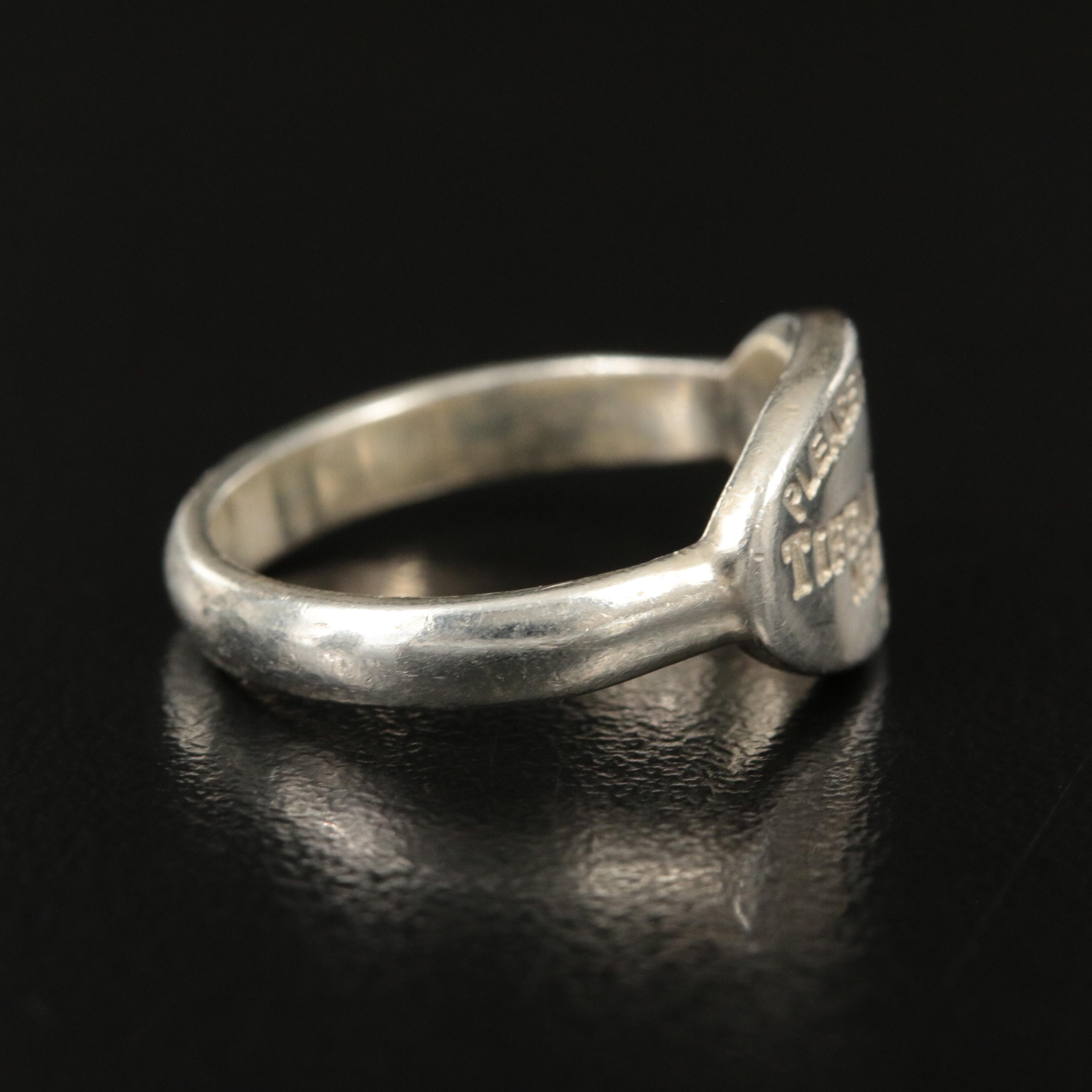 Tiffany & Co. "Return to Tiffany" Sterling Oval Tag Ring