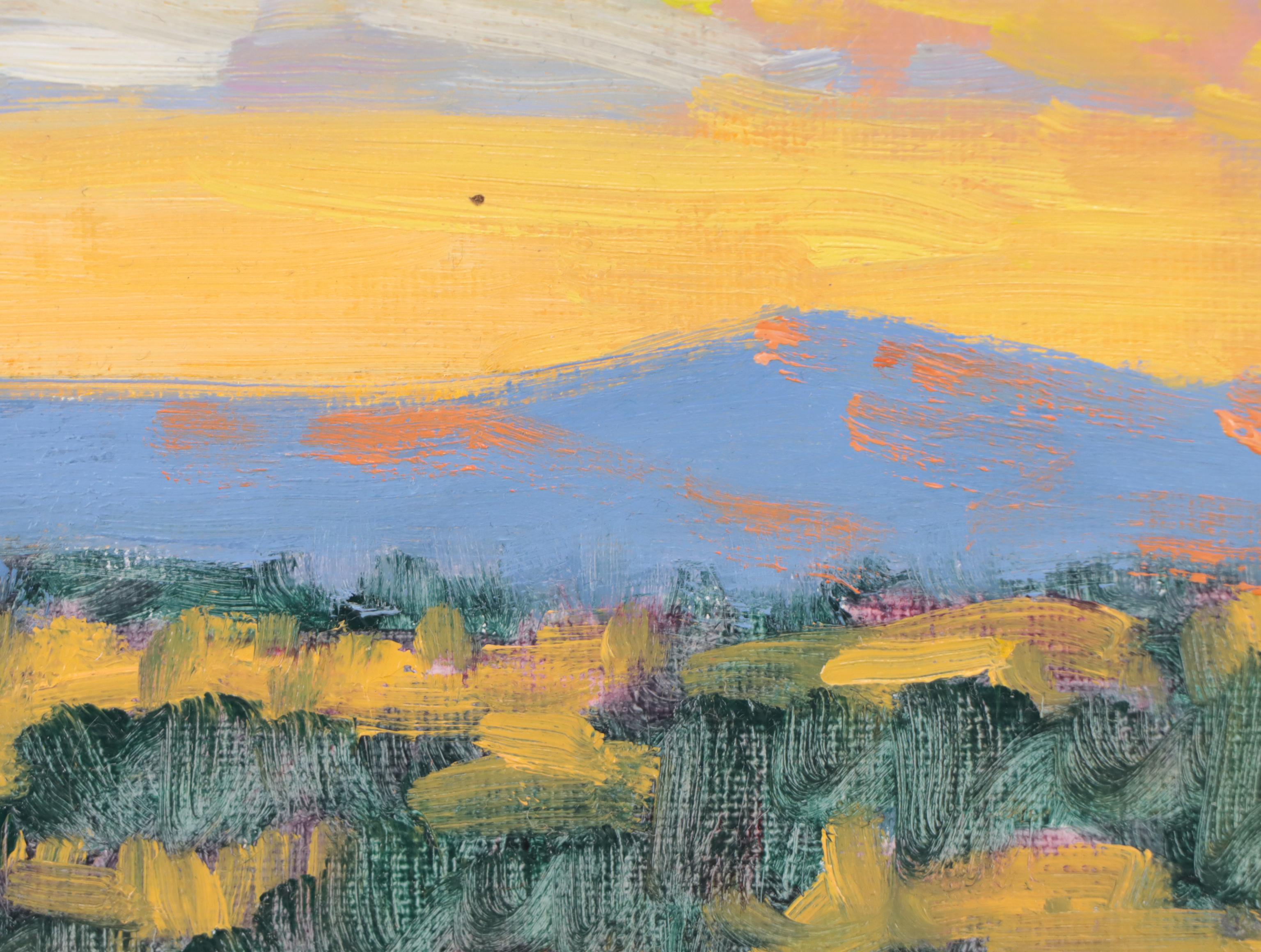 Marc A. Graison Landscape Oil Painting "New Mexico Sunset," 2023