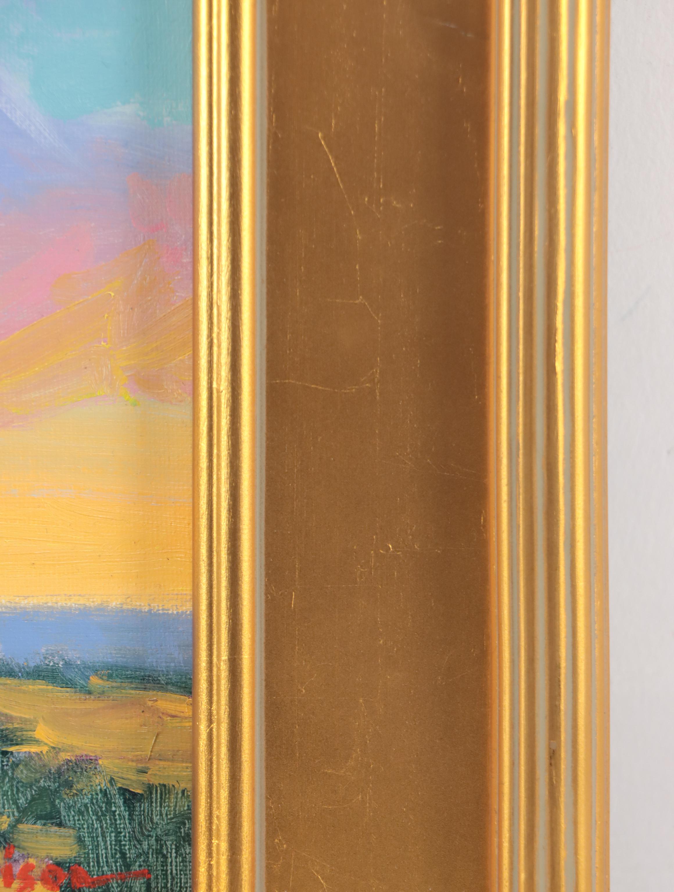 Marc A. Graison Landscape Oil Painting "New Mexico Sunset," 2023