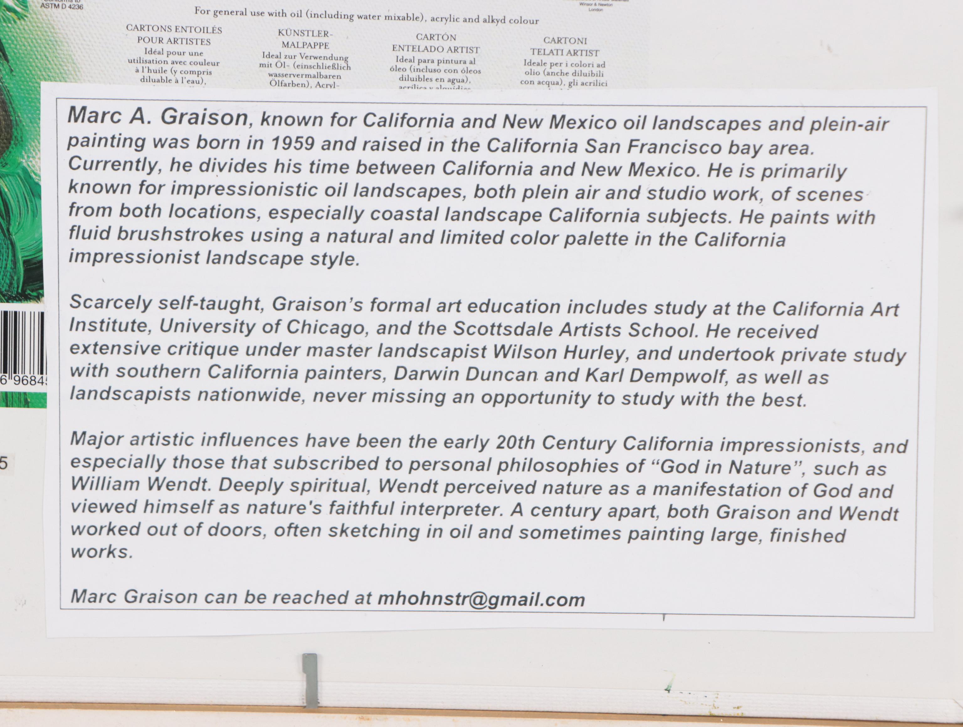 Marc A. Graison Landscape Oil Painting "New Mexico Sunset," 2023