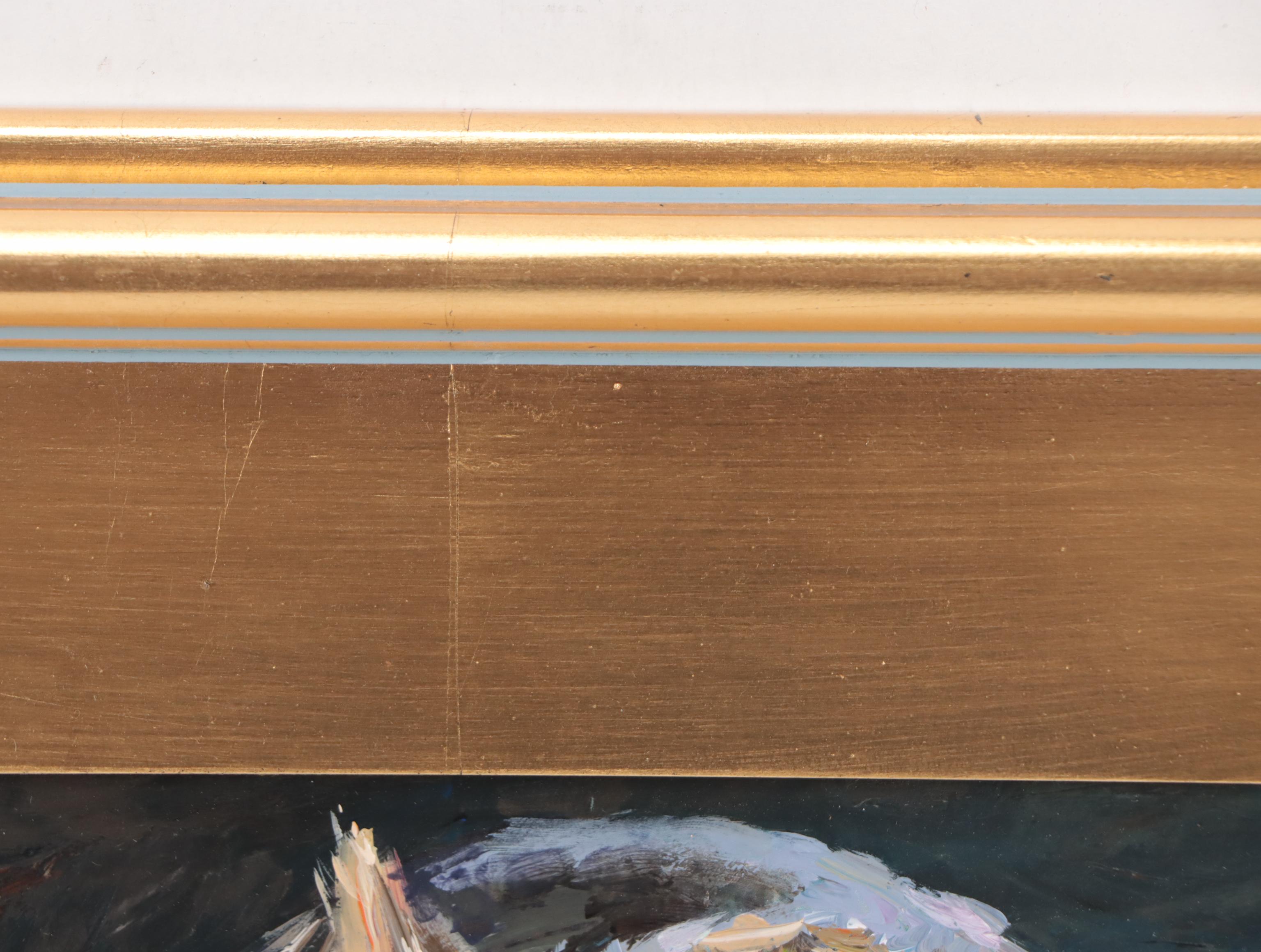 Adam Deda Oil Painting of Cat "Relax," 2023