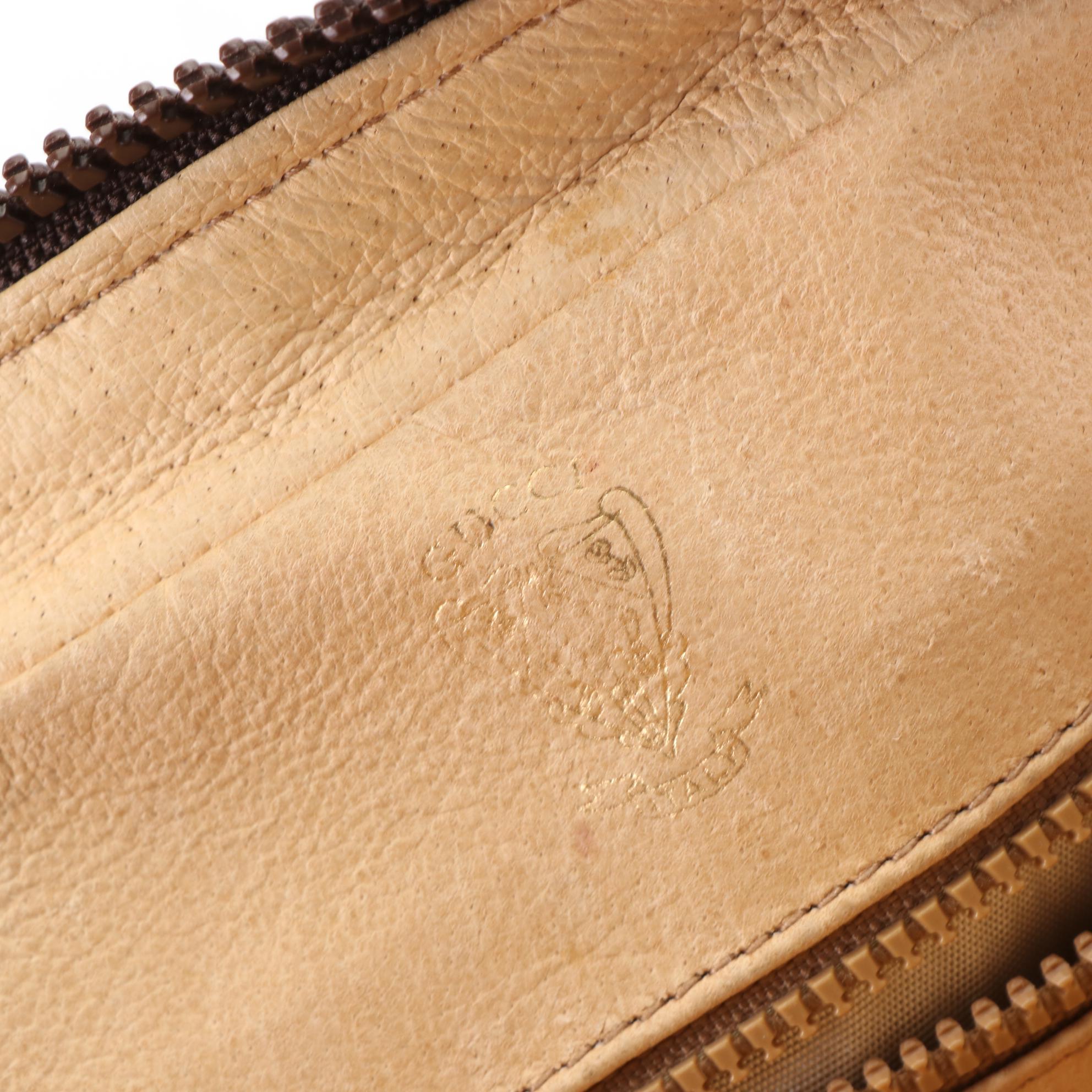 Gucci Crossbody Bag in GG Supreme Coated Canvas and Brown Leather Trim