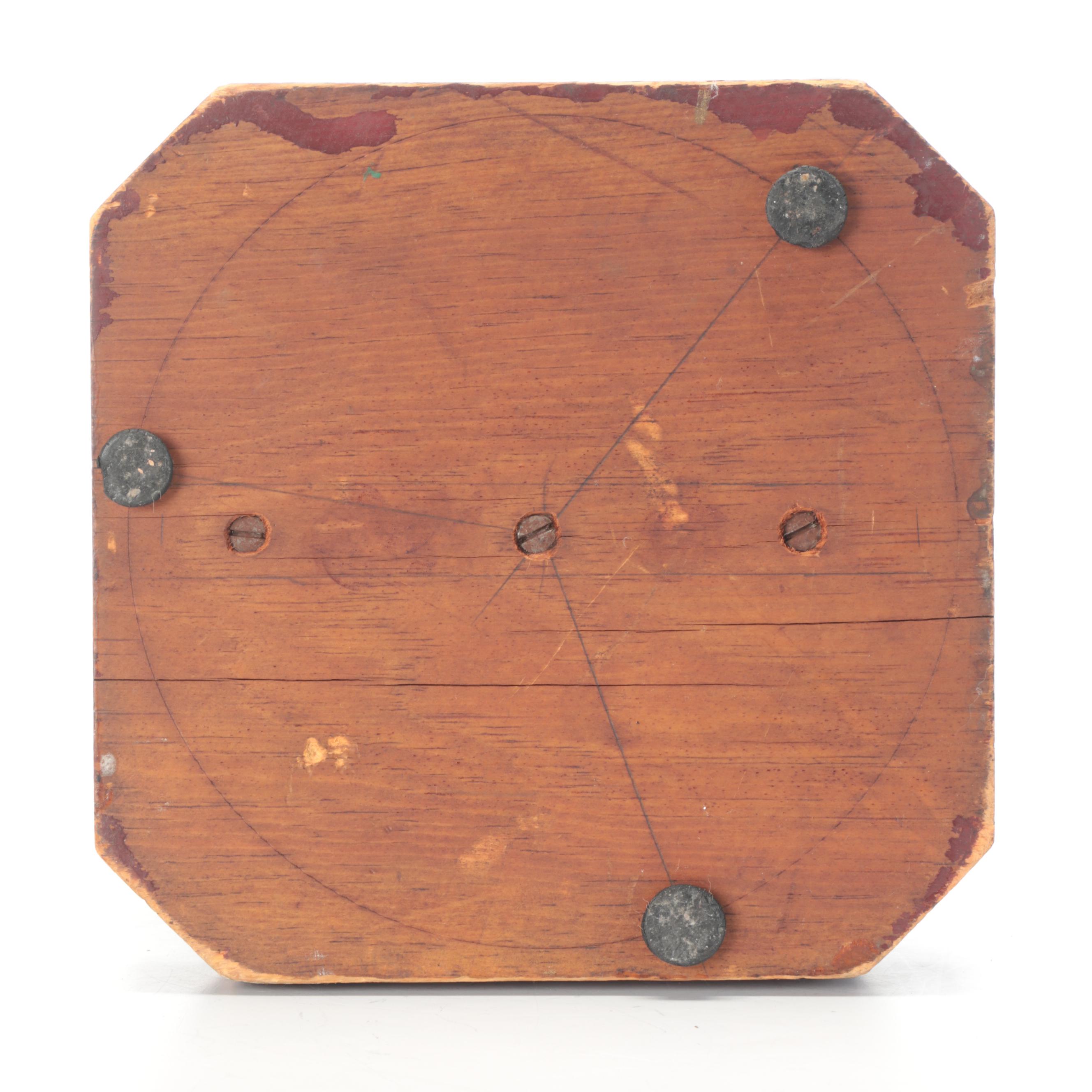 Hand-Painted Wooden Butler Ashtray