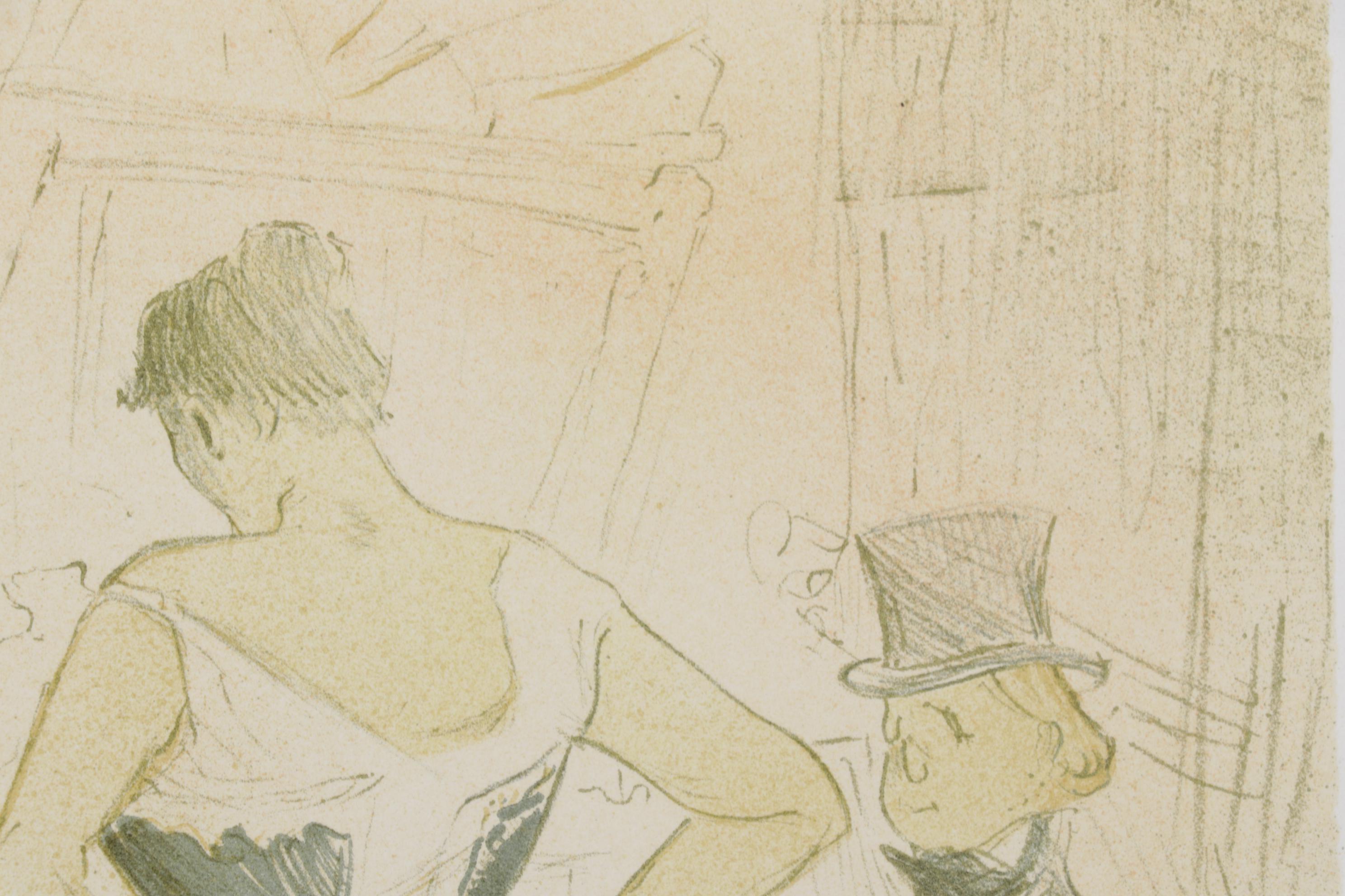 Color Lithograph After Toulouse-Lautrec "Conquest of Passage" From "Elles," 1952