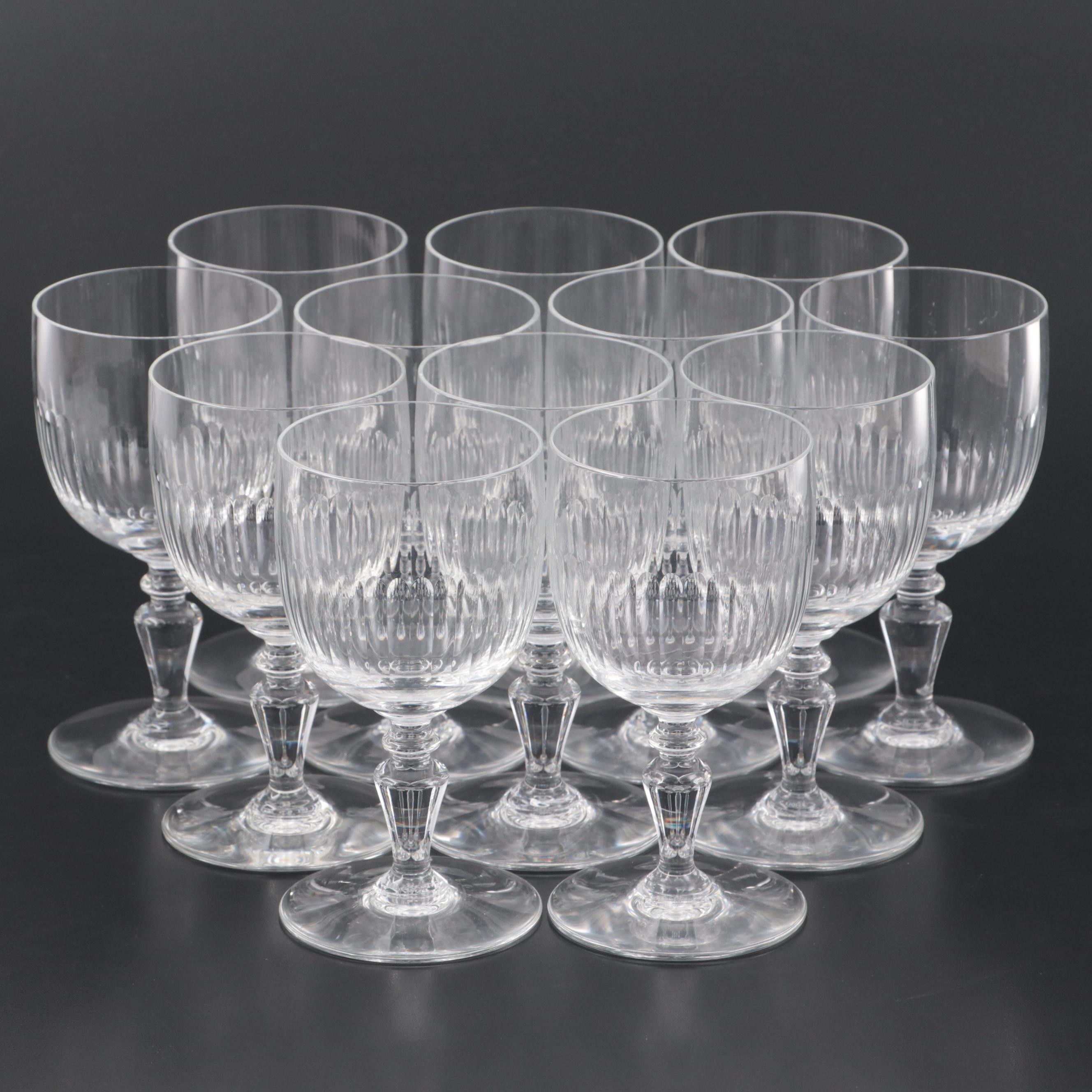Baccarat "Renaissance" Crystal Claret Water Goblets