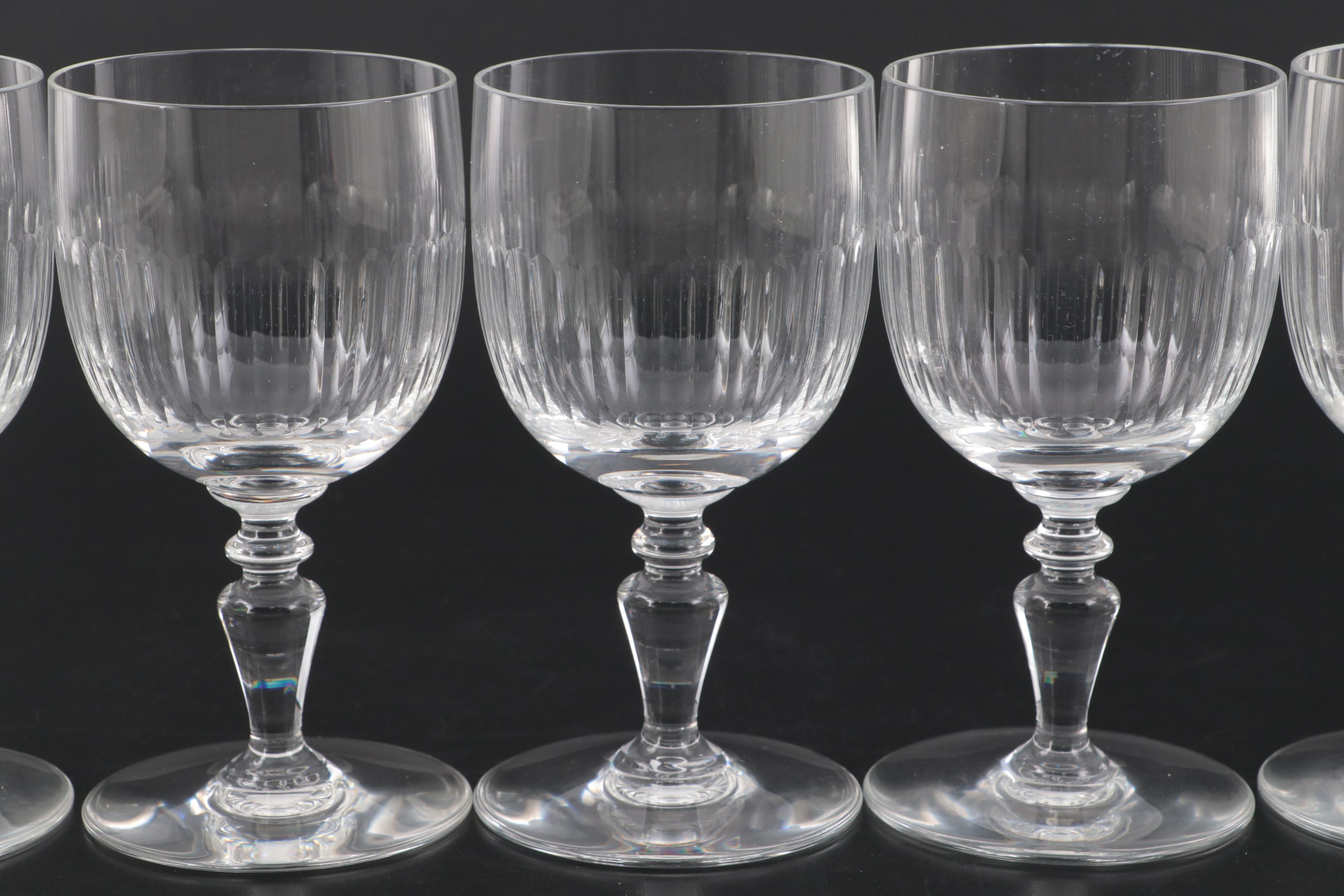 Baccarat "Renaissance" Crystal Claret Water Goblets