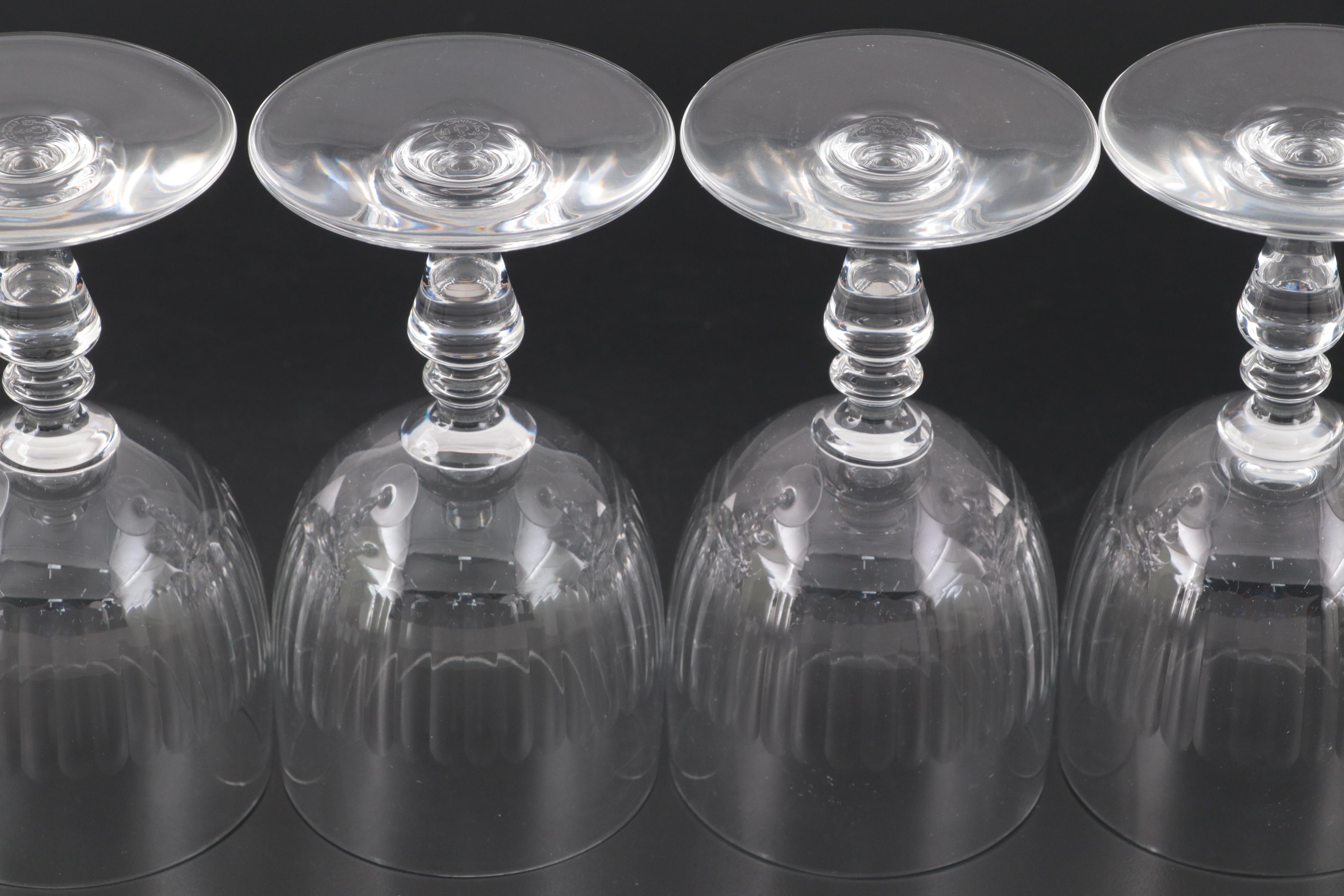 Baccarat "Renaissance" Crystal Claret Water Goblets