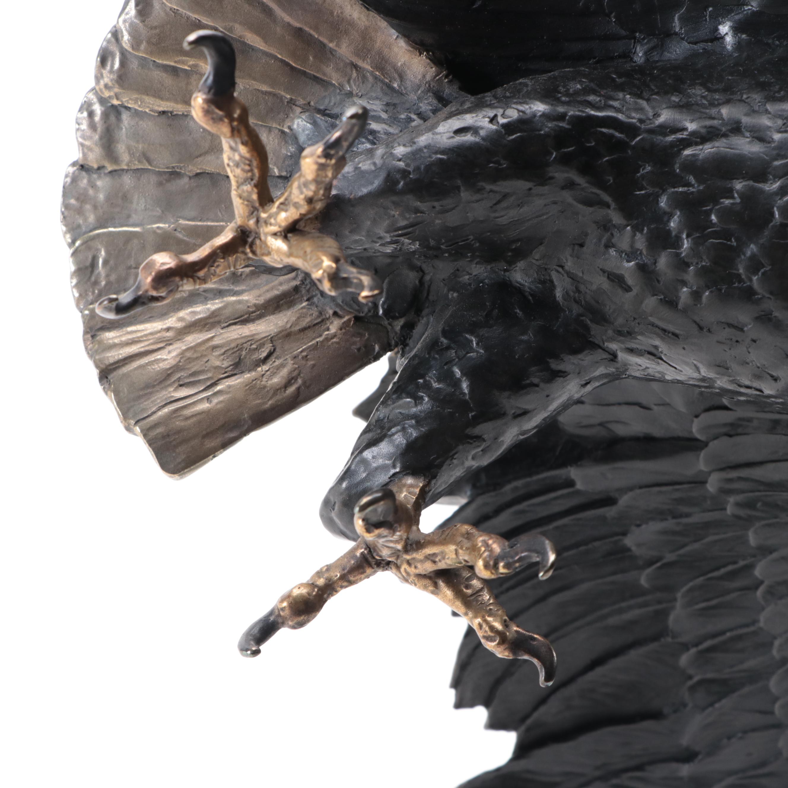 Mark Hopkins Bronze Eagle Sculpture, 2002