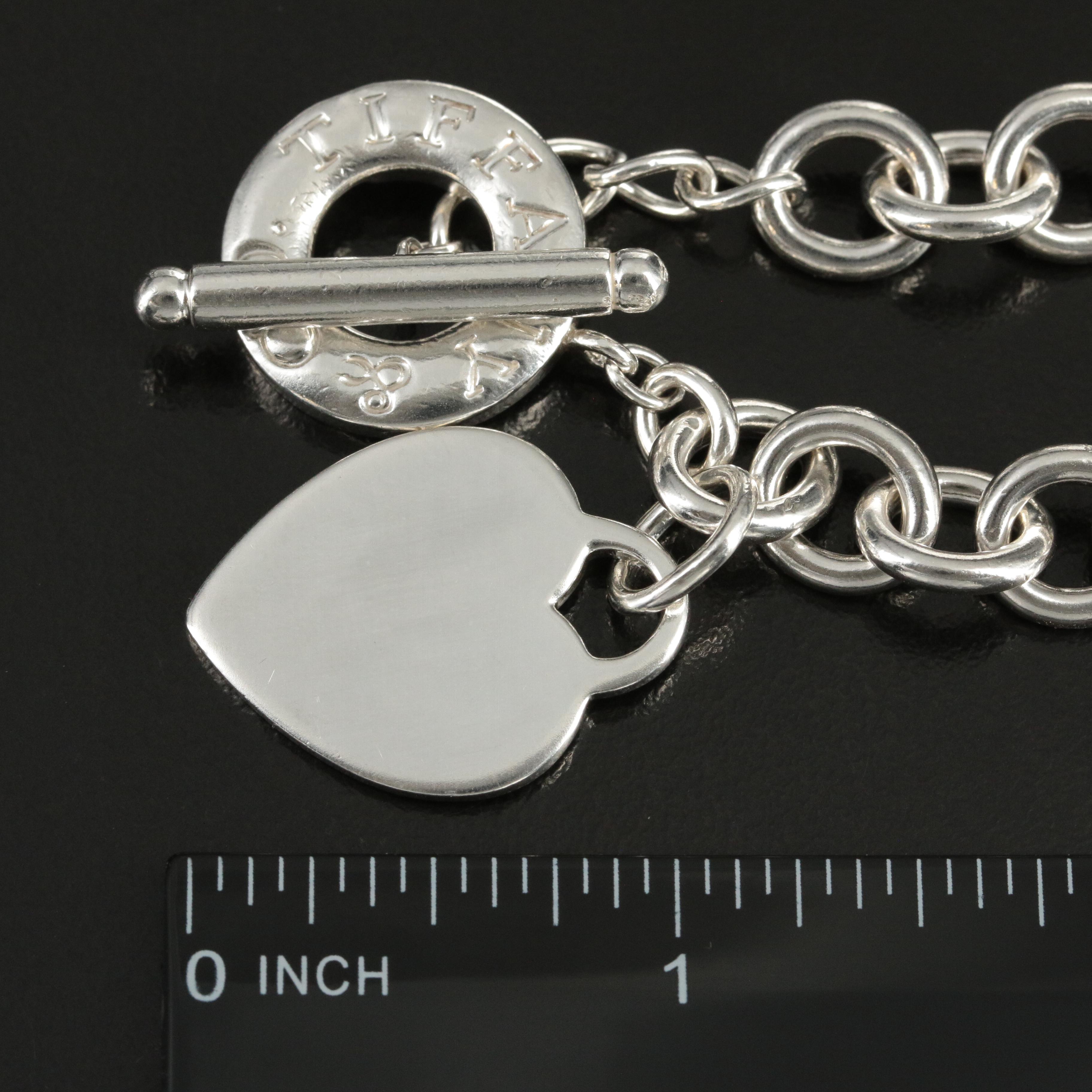 Tiffany & Co. Sterling Heart Tag Toggle Necklace