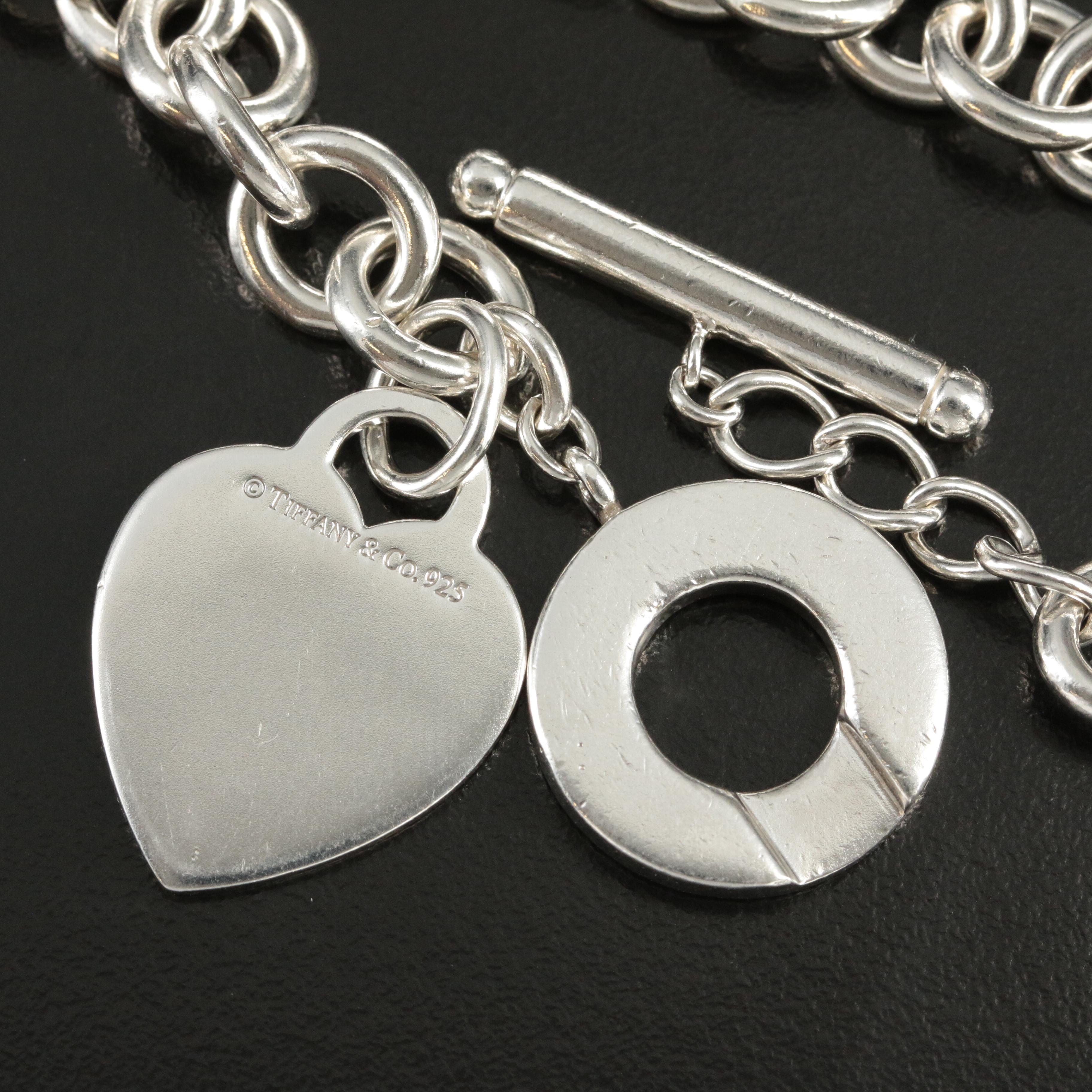Tiffany & Co. Sterling Heart Tag Toggle Necklace
