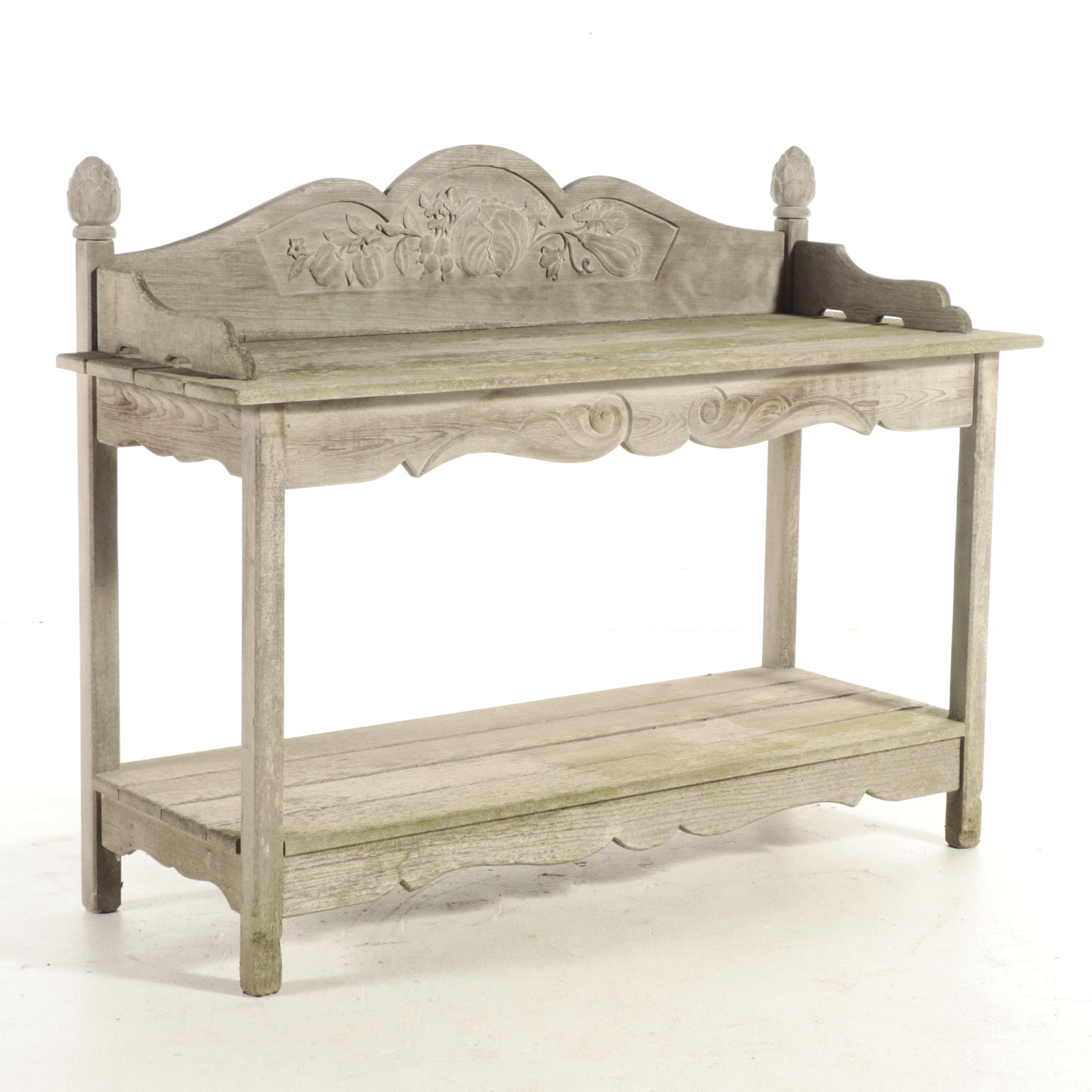 Teak Two-Tier Potting Bench