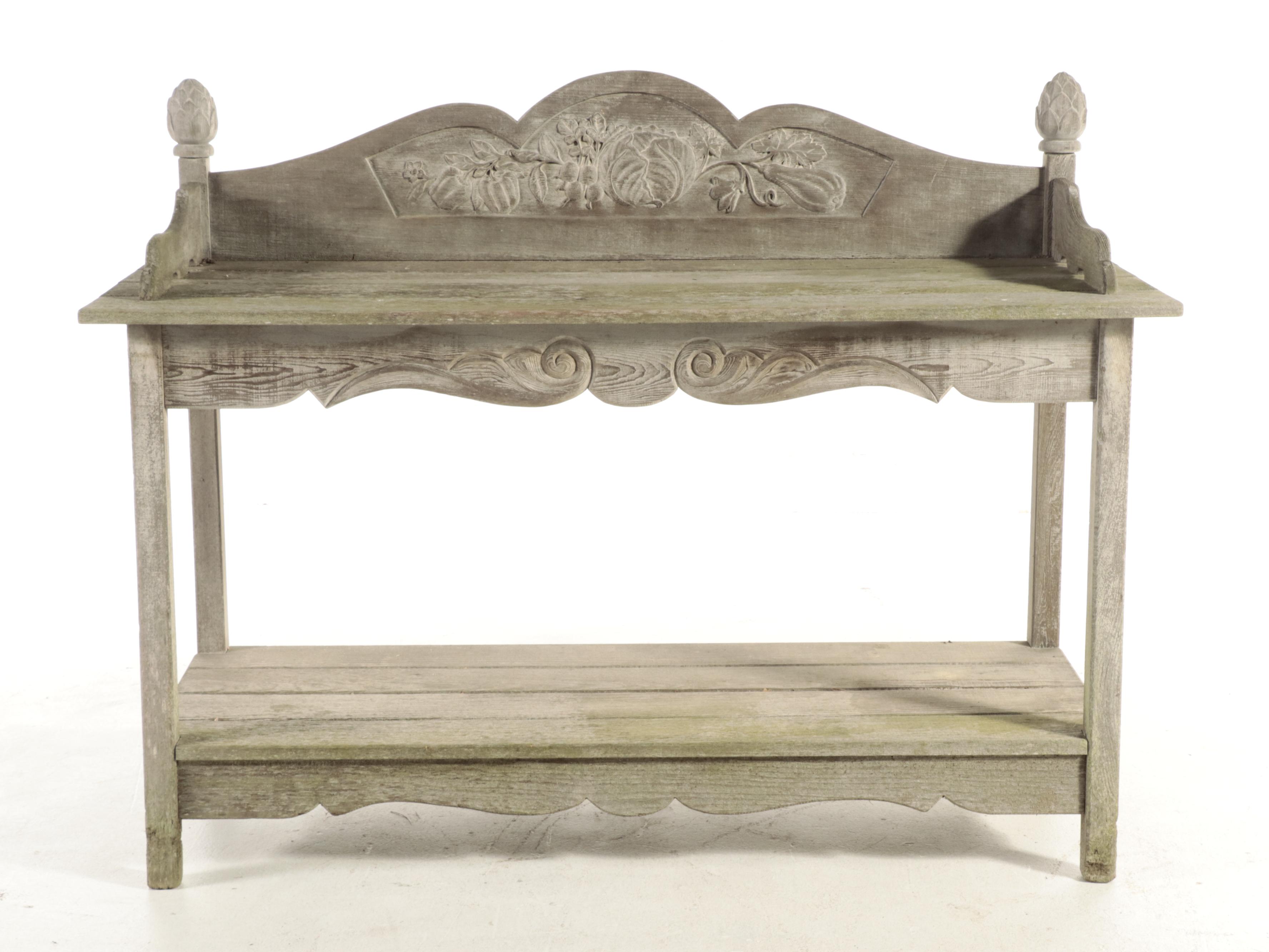 Teak Two-Tier Potting Bench