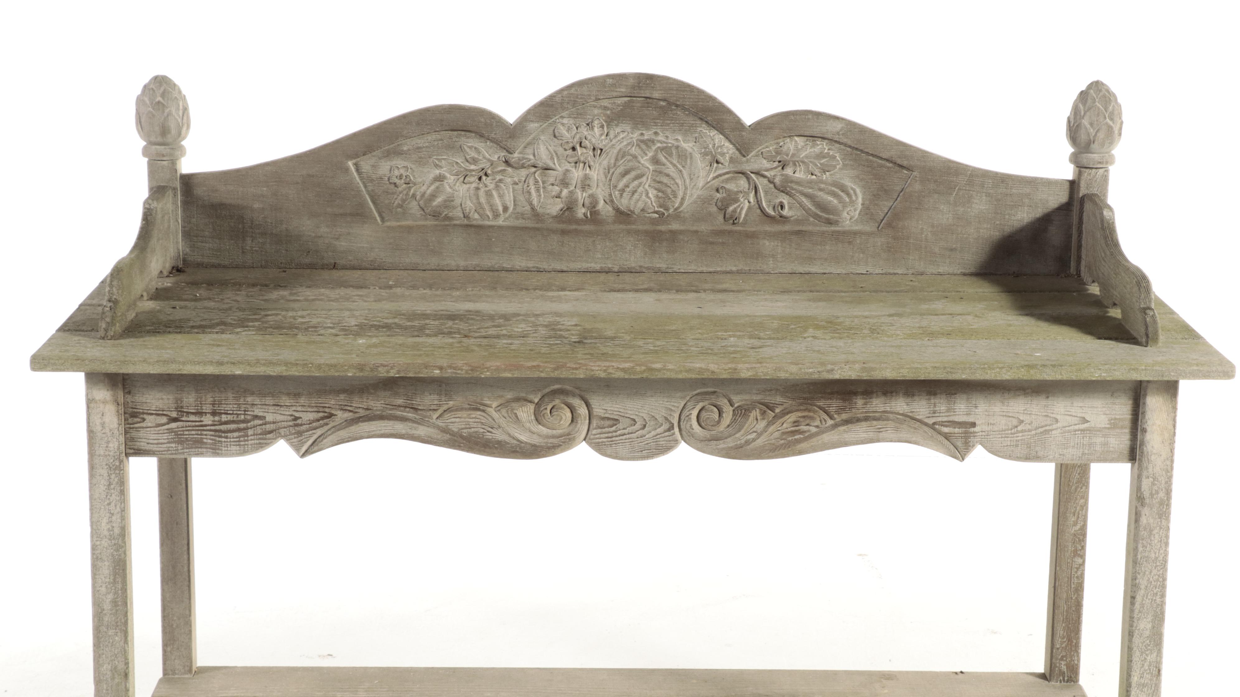 Teak Two-Tier Potting Bench