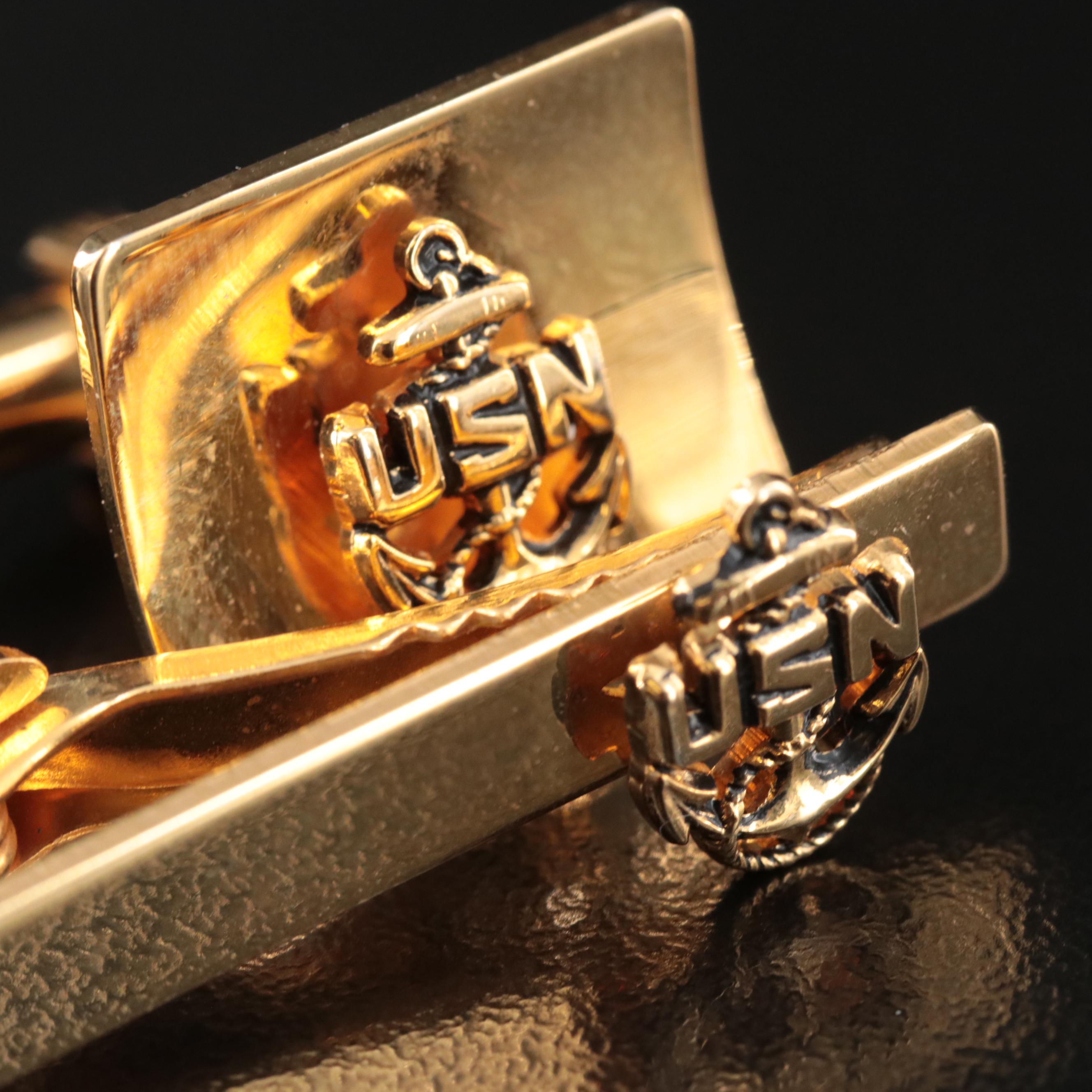 U.S. Navy Cufflinks and Tie Bar