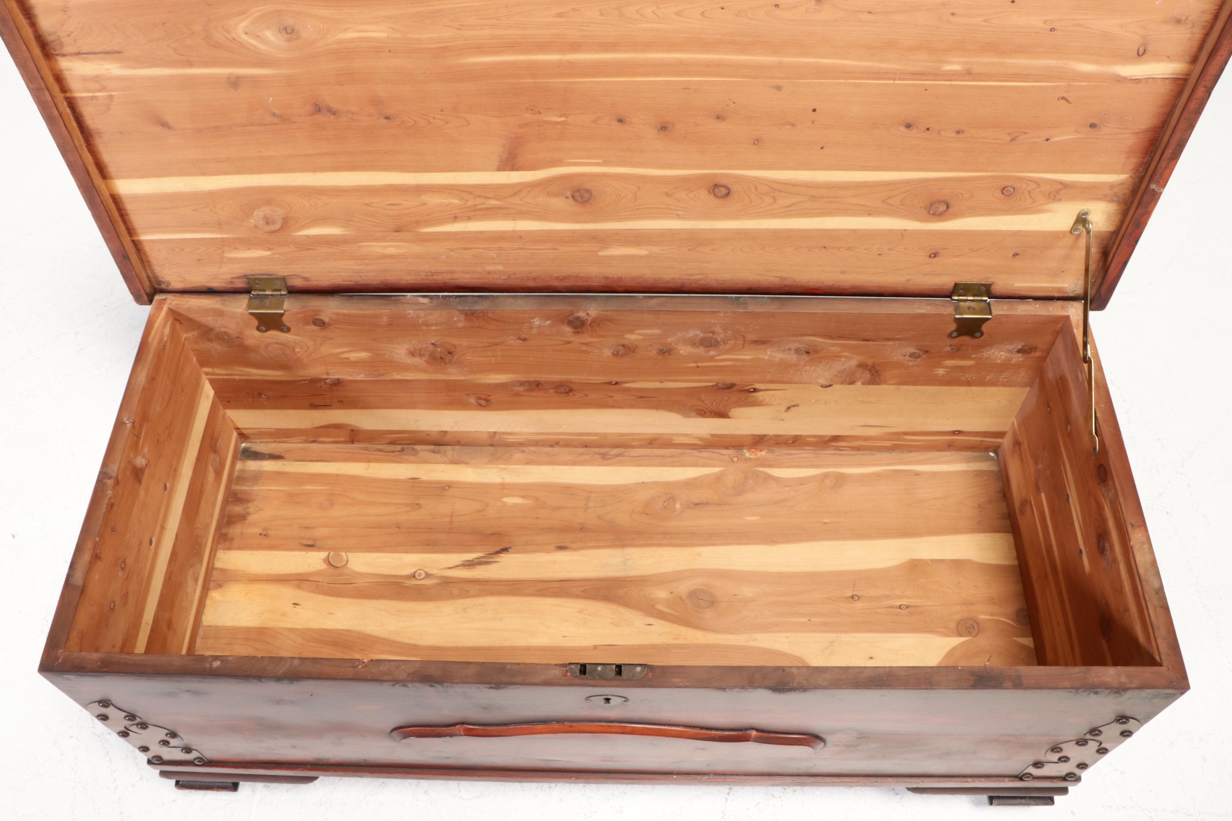 Edward Roos Company "Forest Park Line" Copper-Mounted Cedar Chest, circa 1930