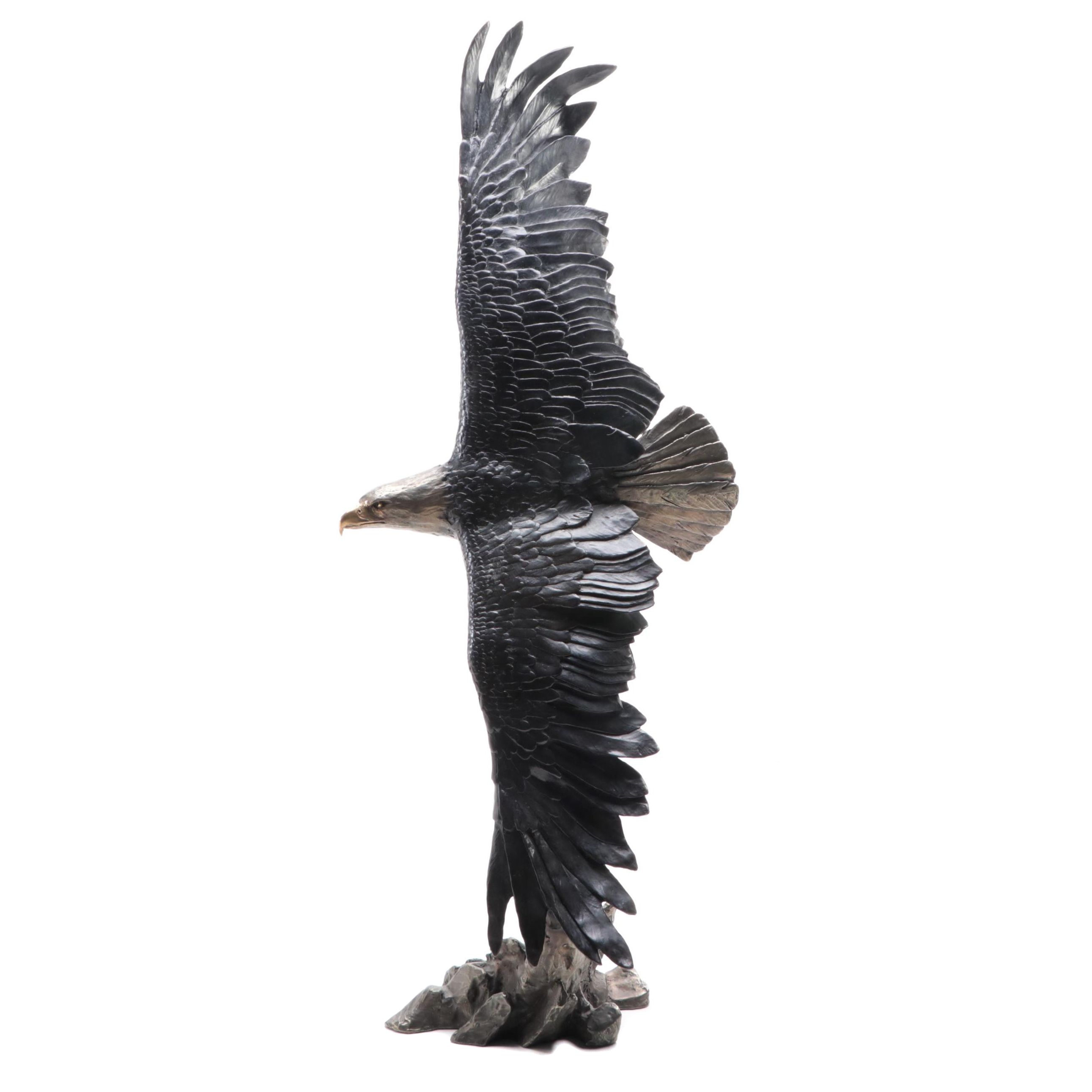 Mark Hopkins Bronze Eagle Sculpture, 2002