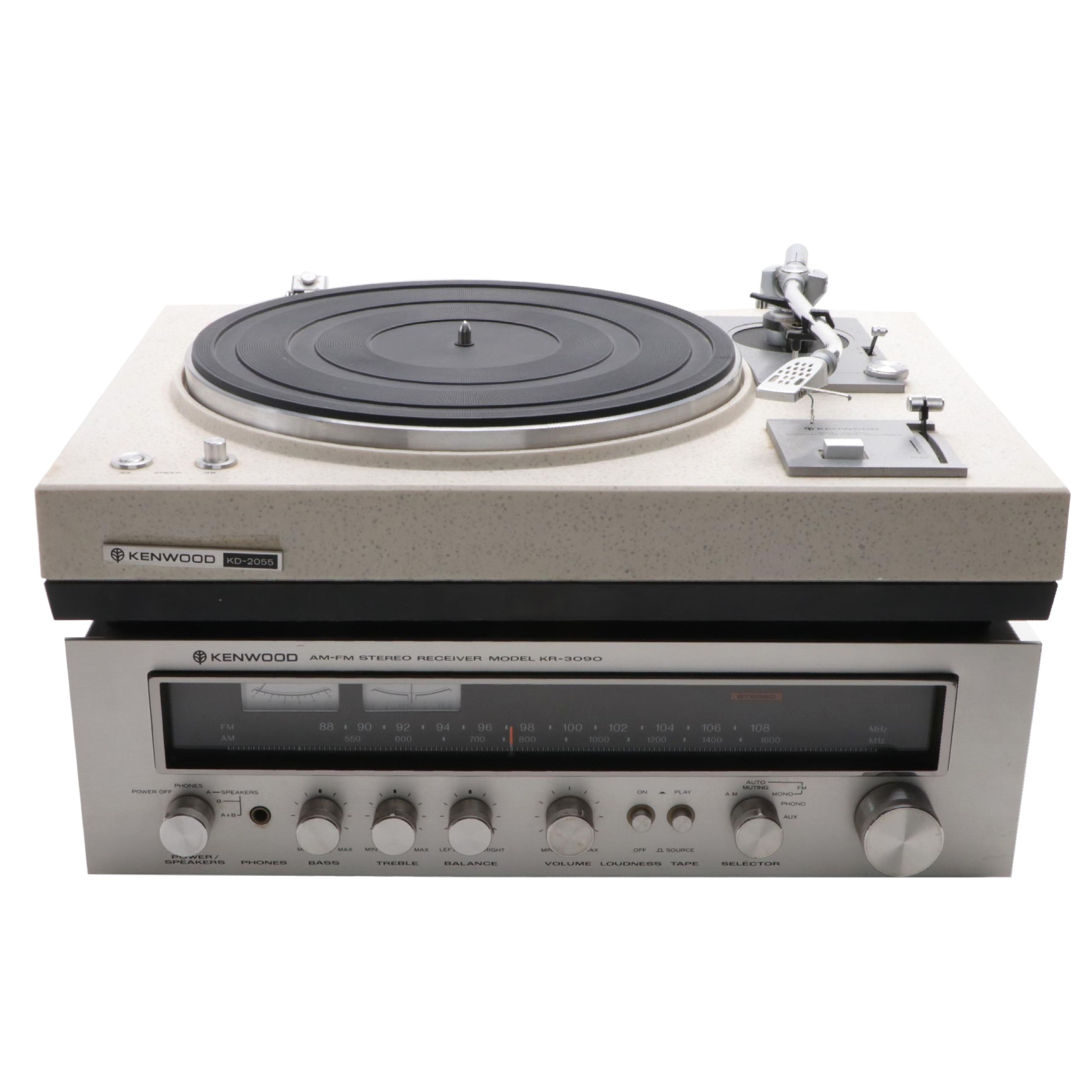 Kenwood Stereo Receiver With Kenwood "The Rock" Turntable, 1970s