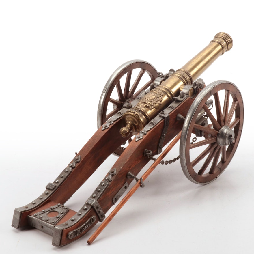 Denix 18th Century Louis XIV Model Cannon, Mid-20th Century