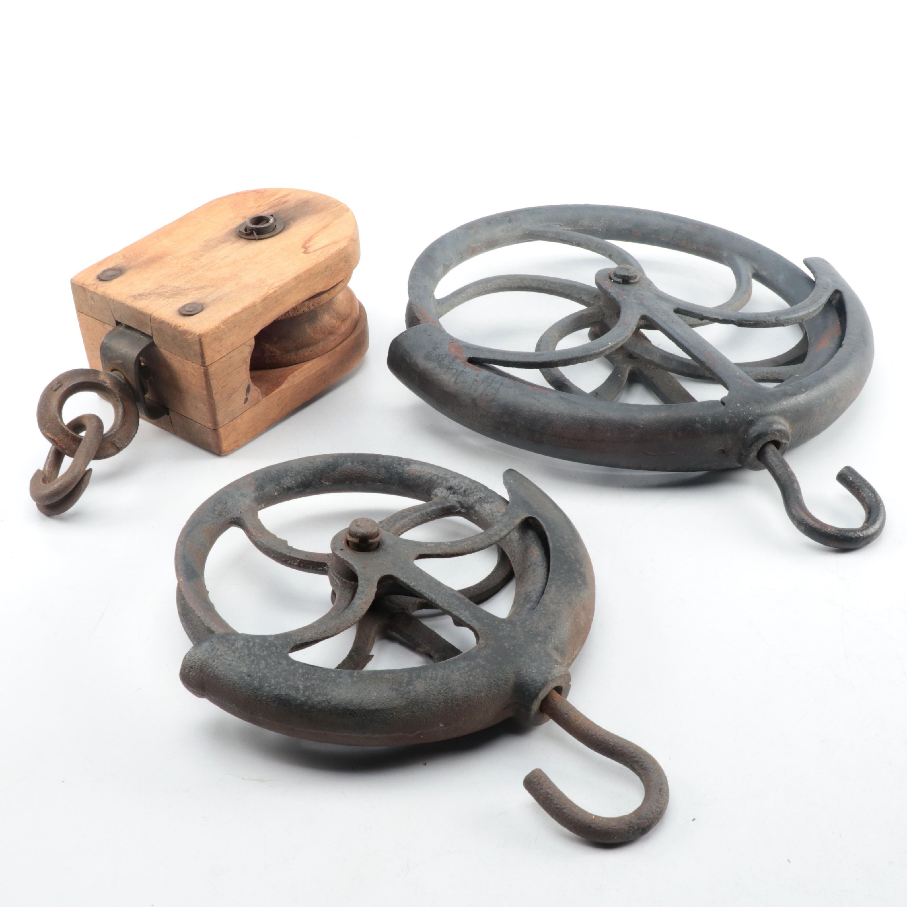 Pulley Wheels with Single Block Tackle Pulley