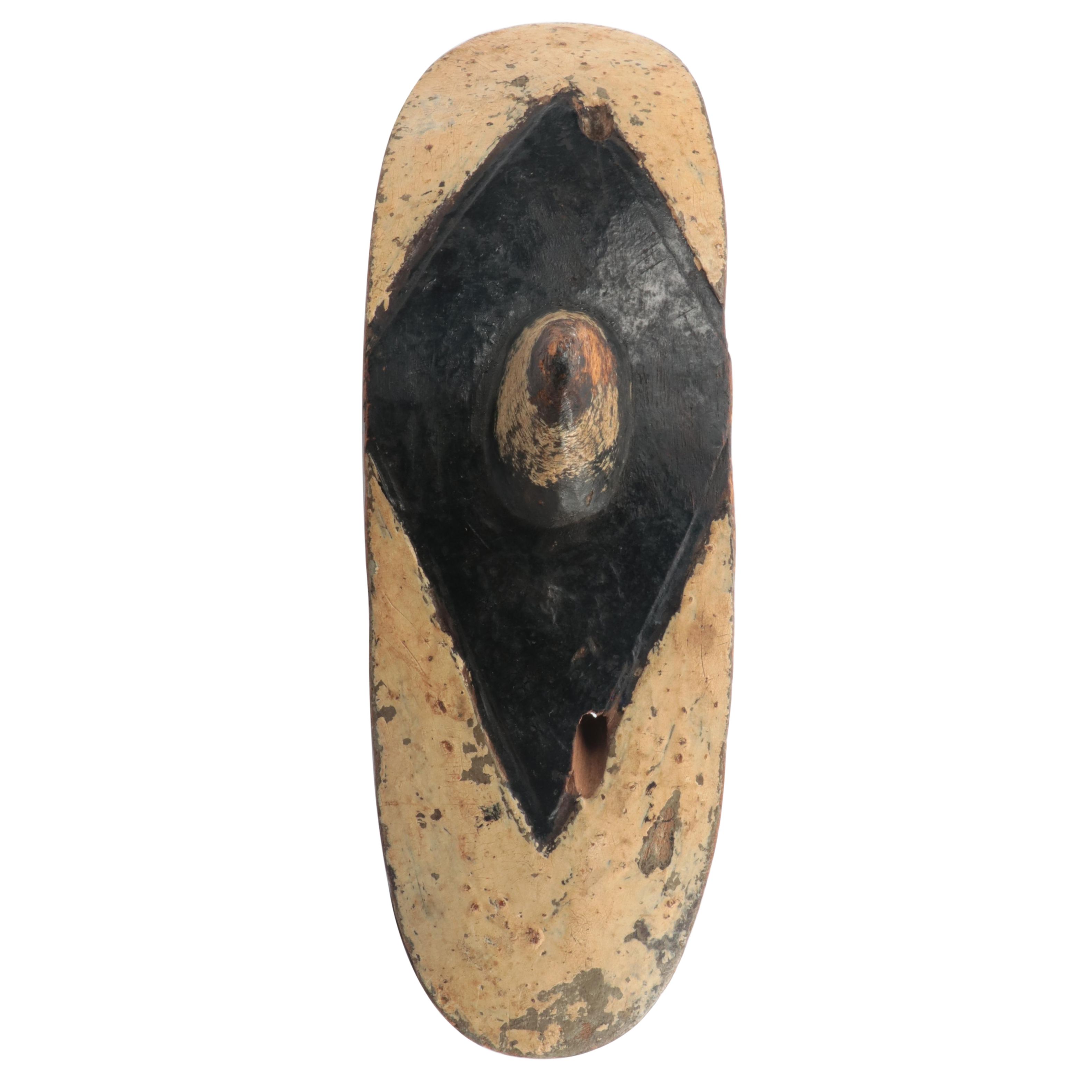 Central African Tutsi Wooden and Painted Hand Shield