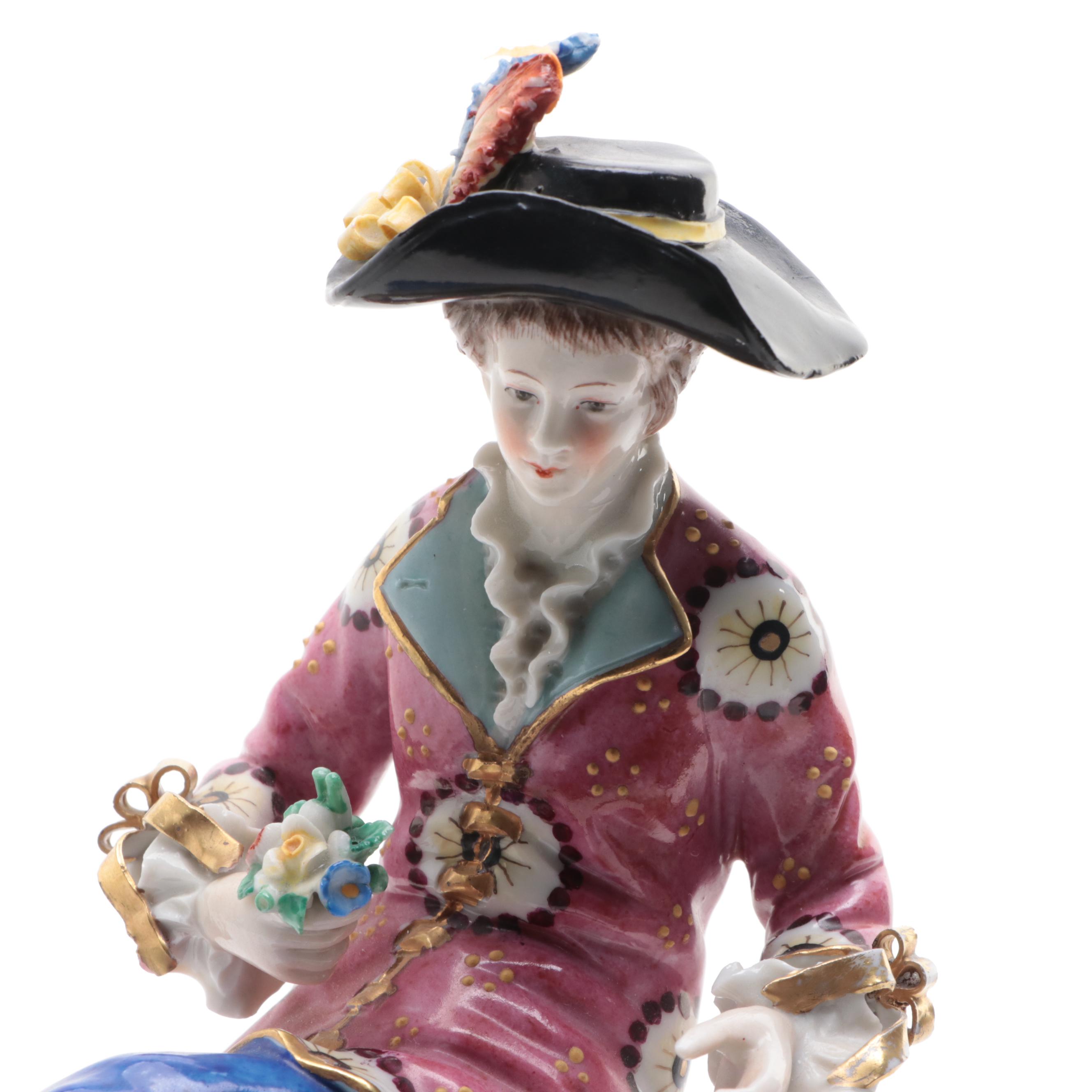 Sitzendorf German Porcelain Figurine, 1918–1920