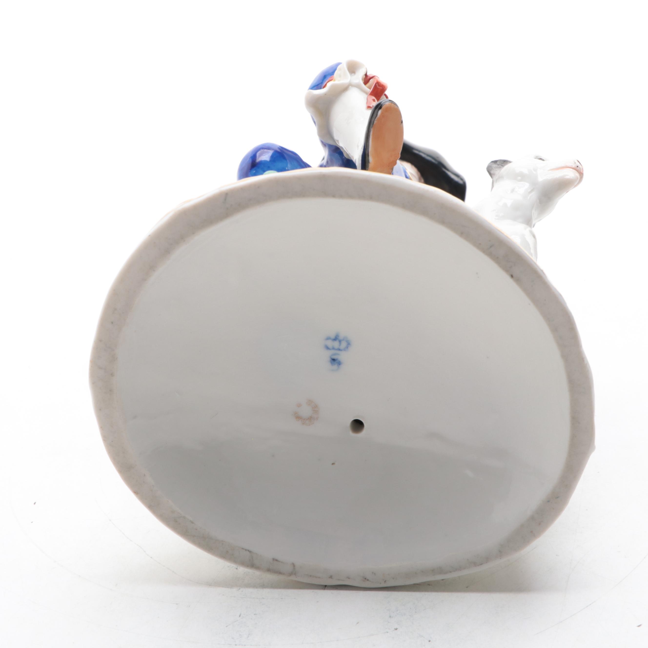Sitzendorf German Porcelain Figurine, 1918–1920