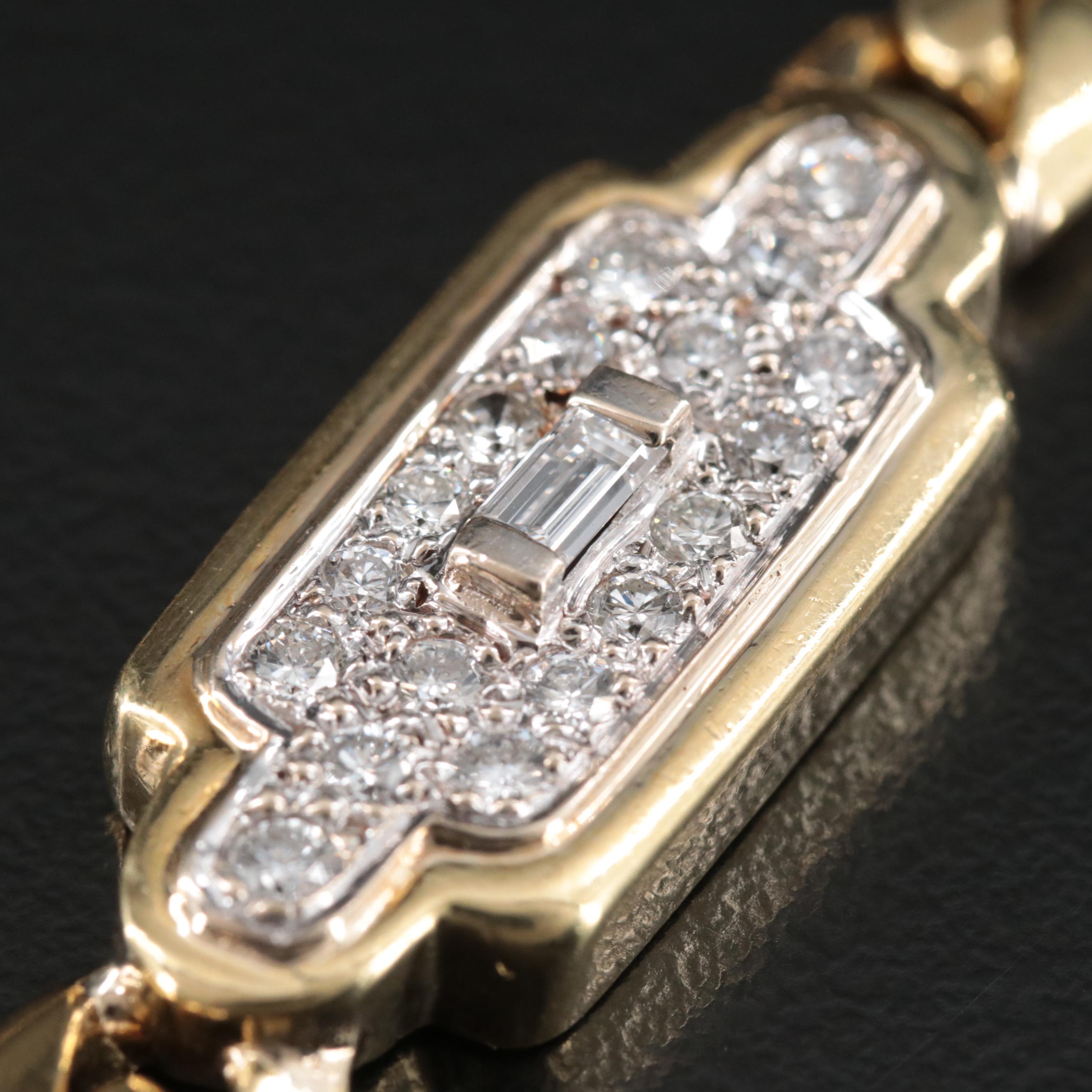 18K 6.07 CTW Diamond Station Necklace