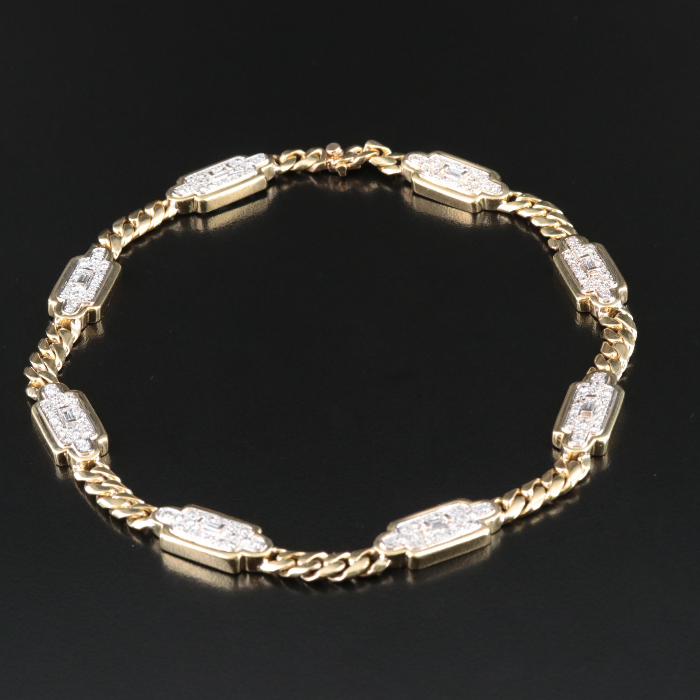 18K 6.07 CTW Diamond Station Necklace