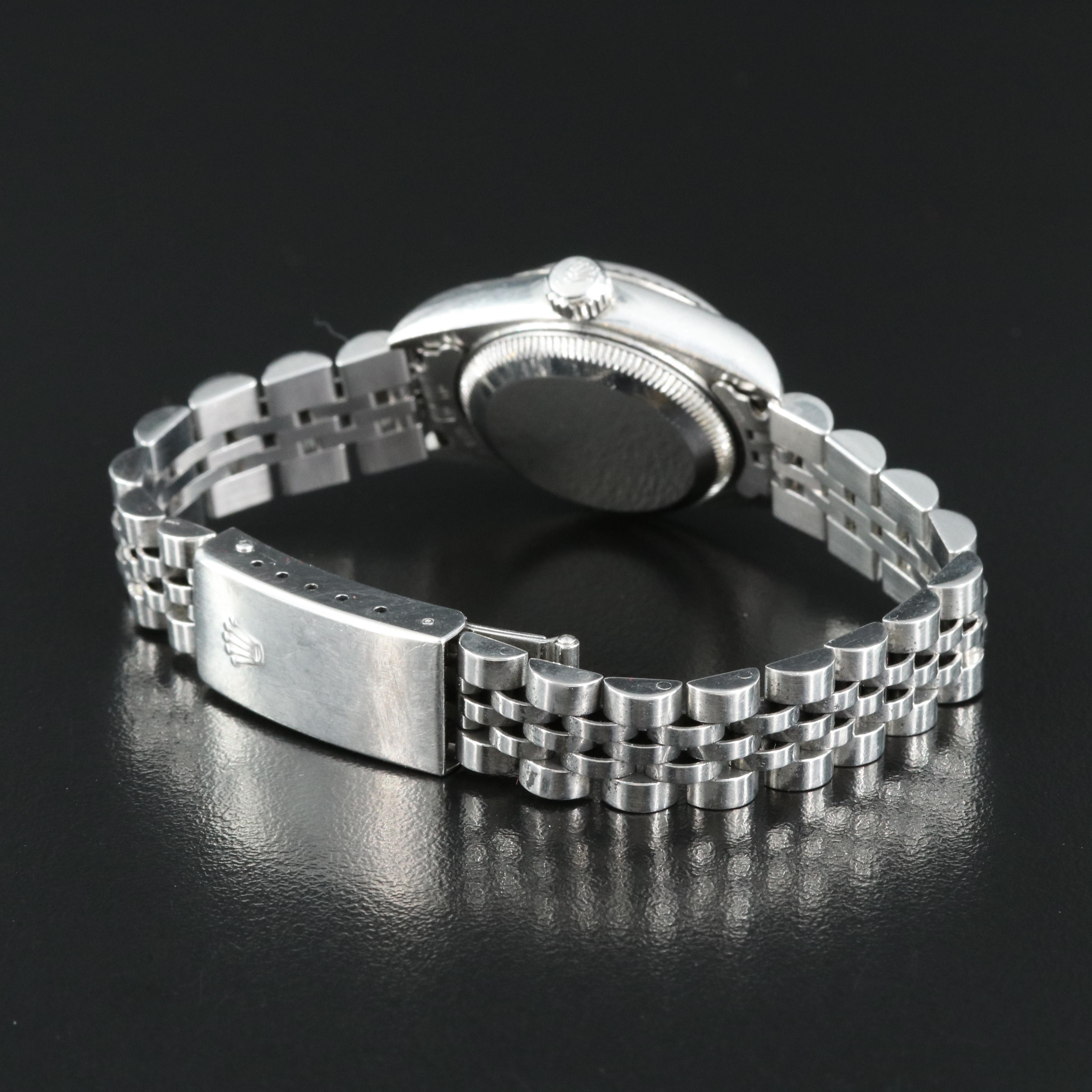 2001 Rolex Rhodium Roman Dial Datejust Watch