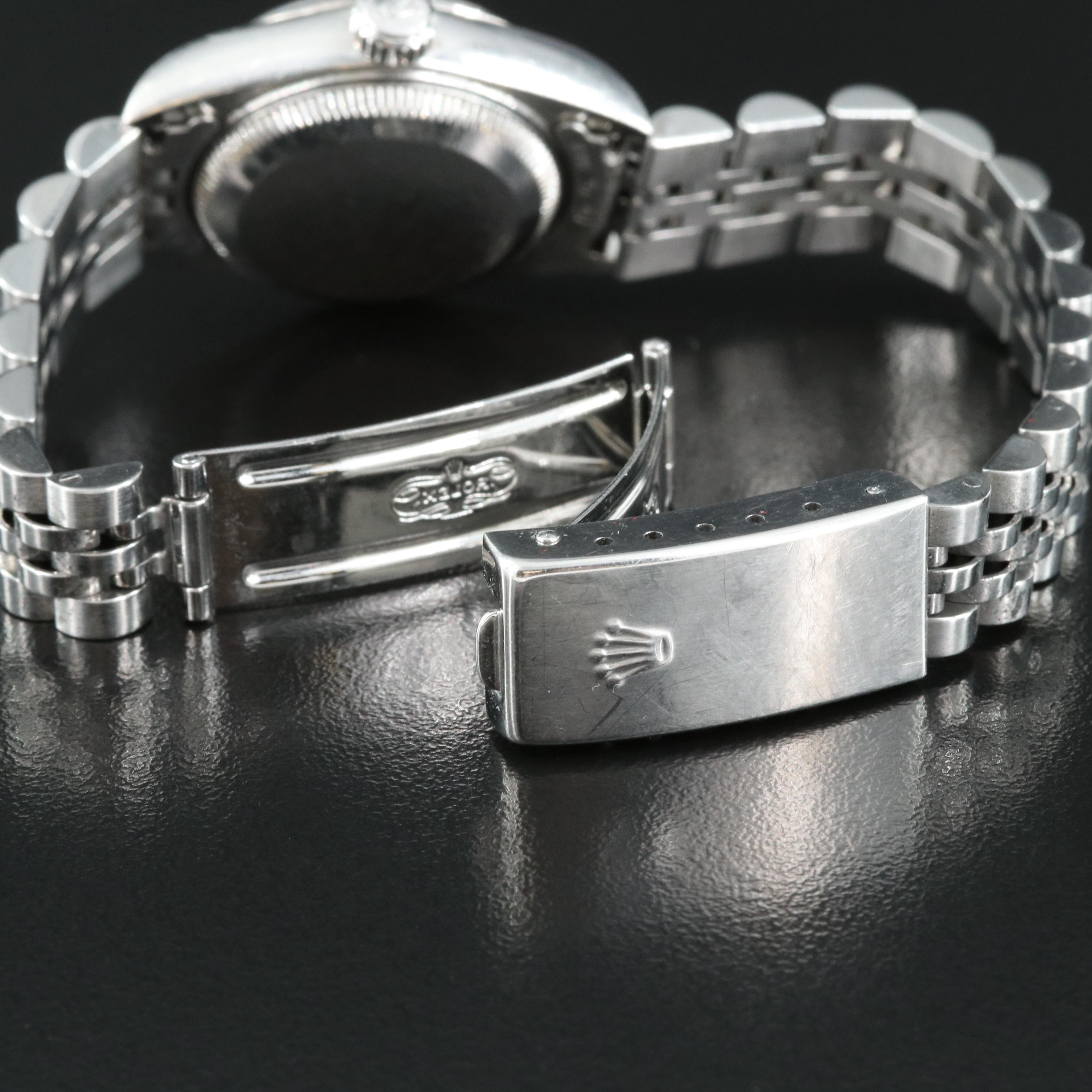 2001 Rolex Rhodium Roman Dial Datejust Watch