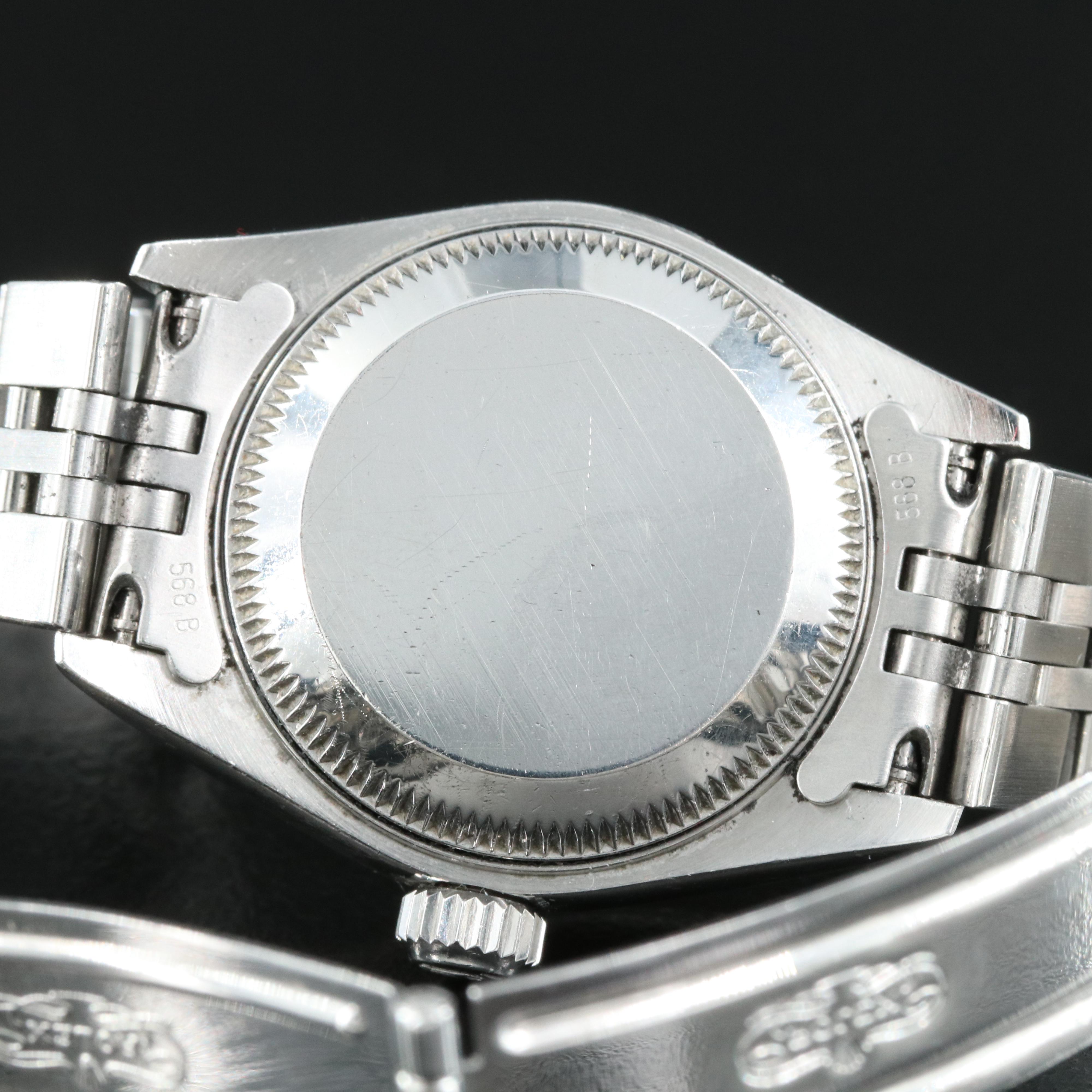 2001 Rolex Rhodium Roman Dial Datejust Watch