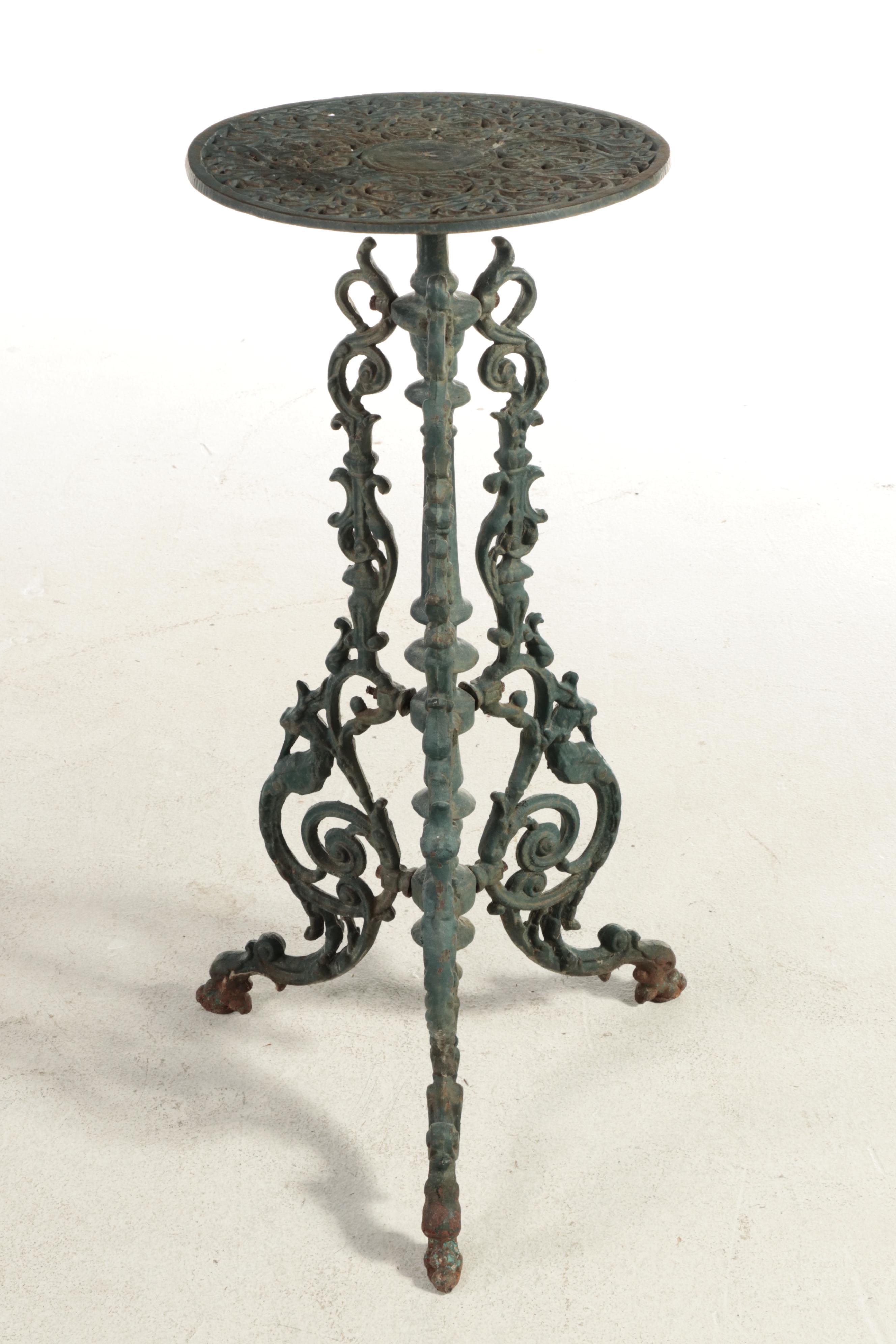 Victorian Style Cast Iron Tall and Short Plant Stands