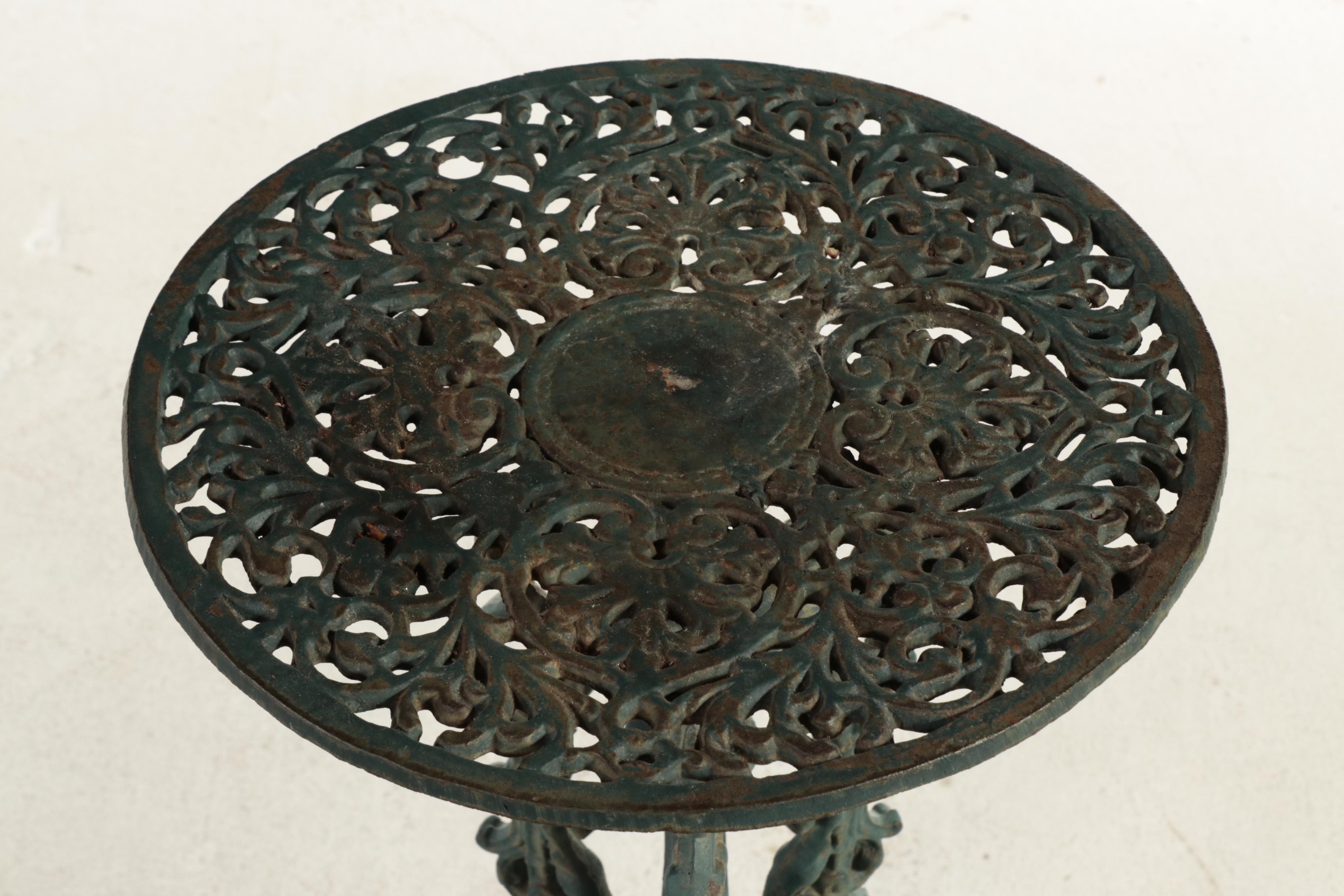 Victorian Style Cast Iron Tall and Short Plant Stands