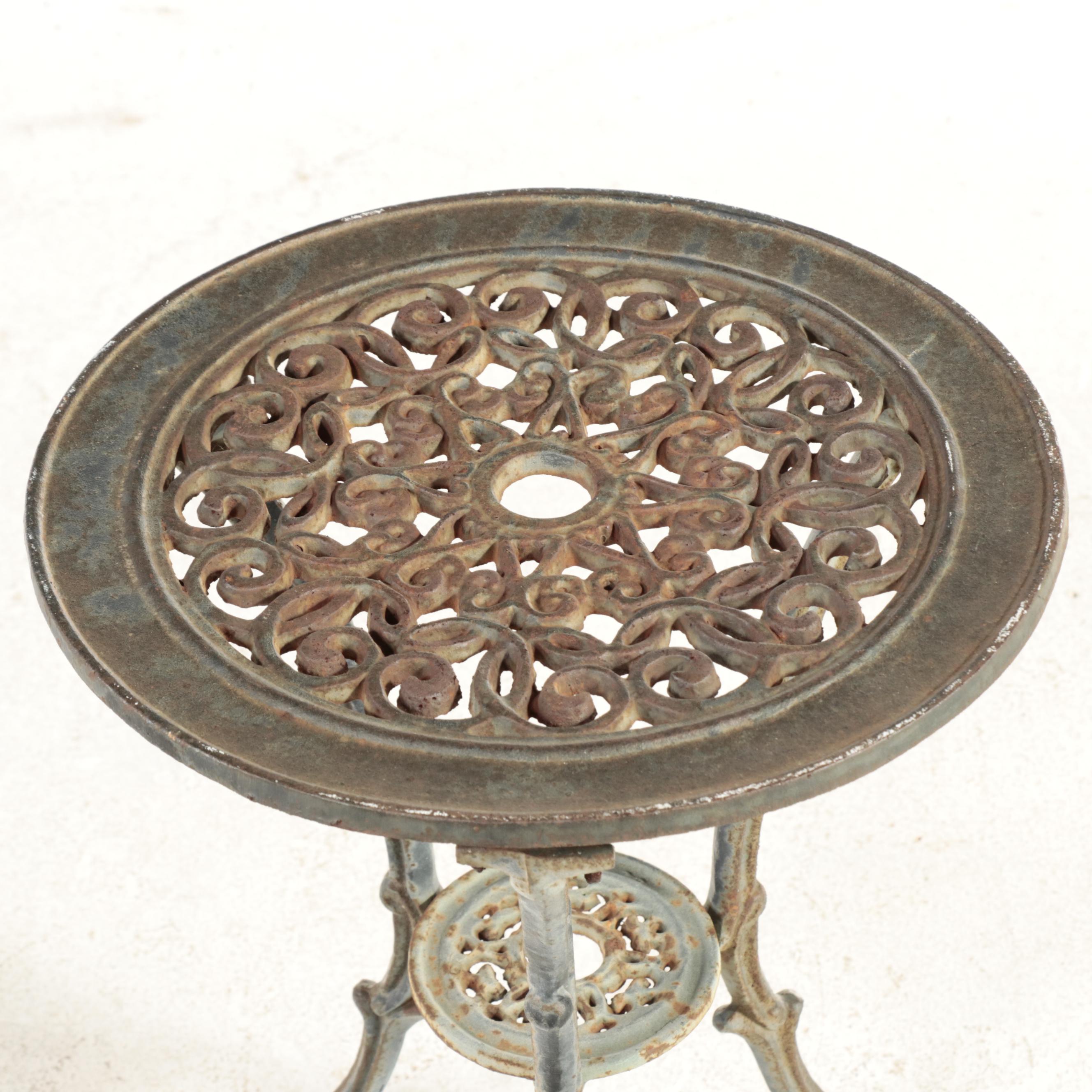 Victorian Style Cast Iron Tall and Short Plant Stands