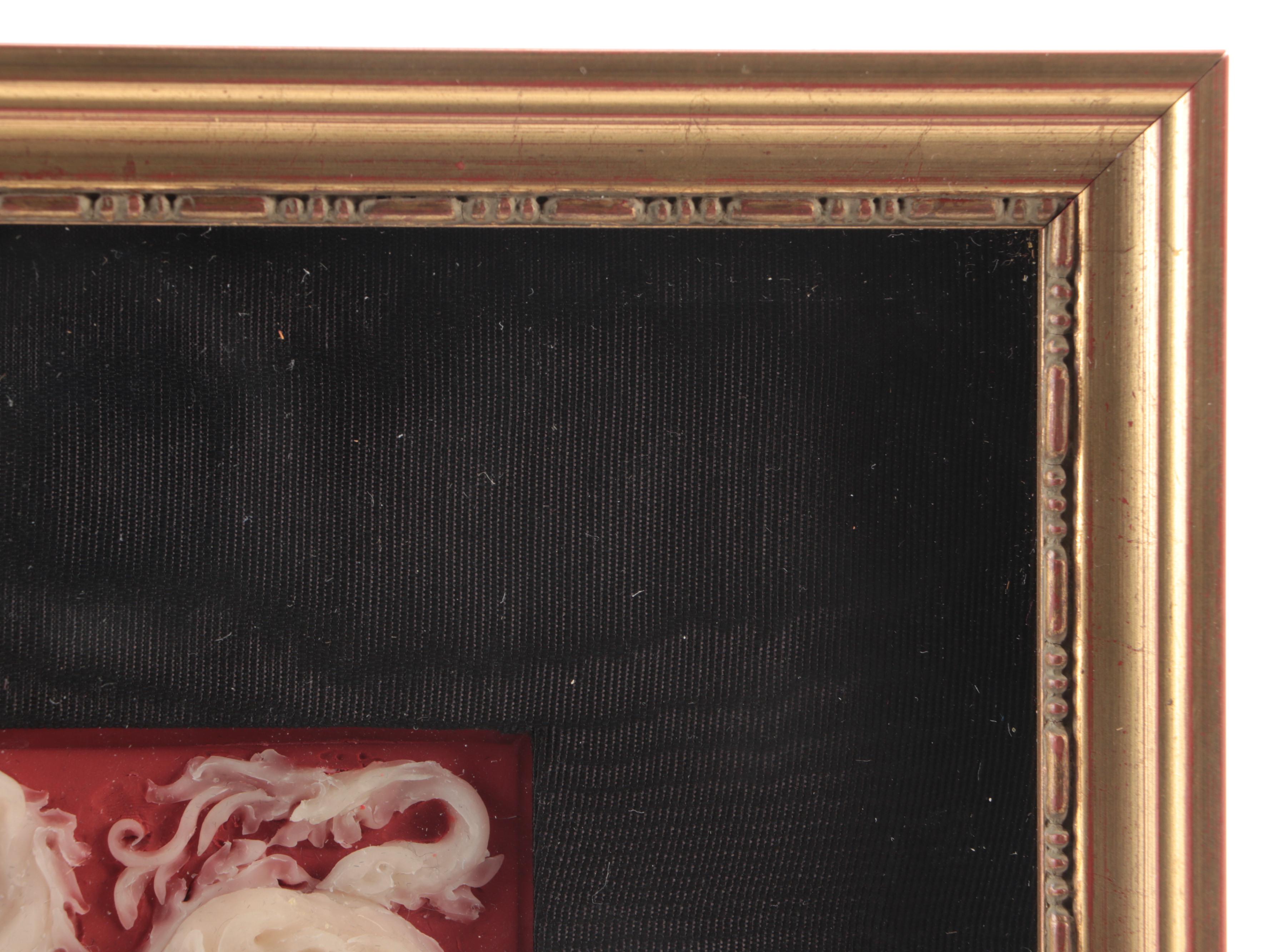 Campbell Paxton for Miller Gallery Framed Wax Mythical Dragon Plaque