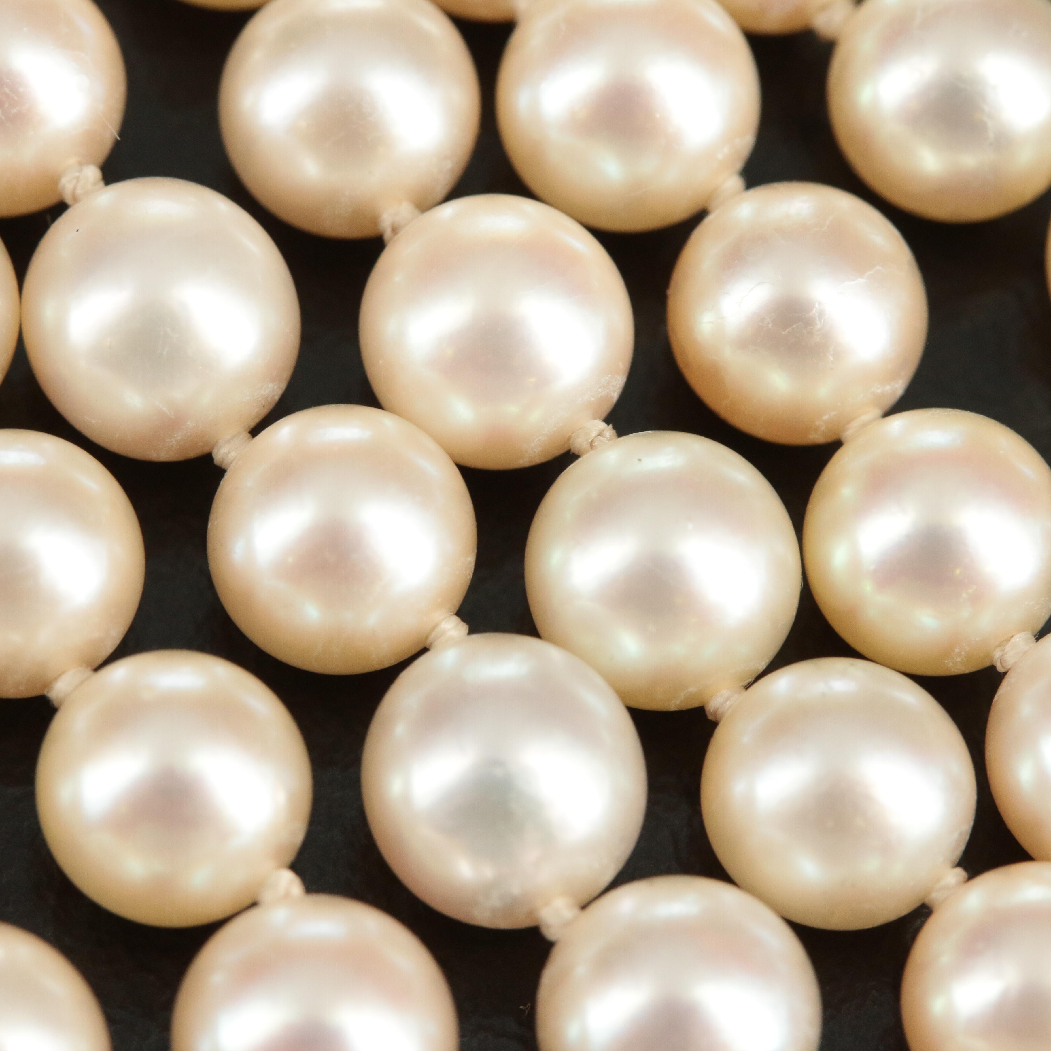 Mikimoto Pearl Necklace with 14K Clasp