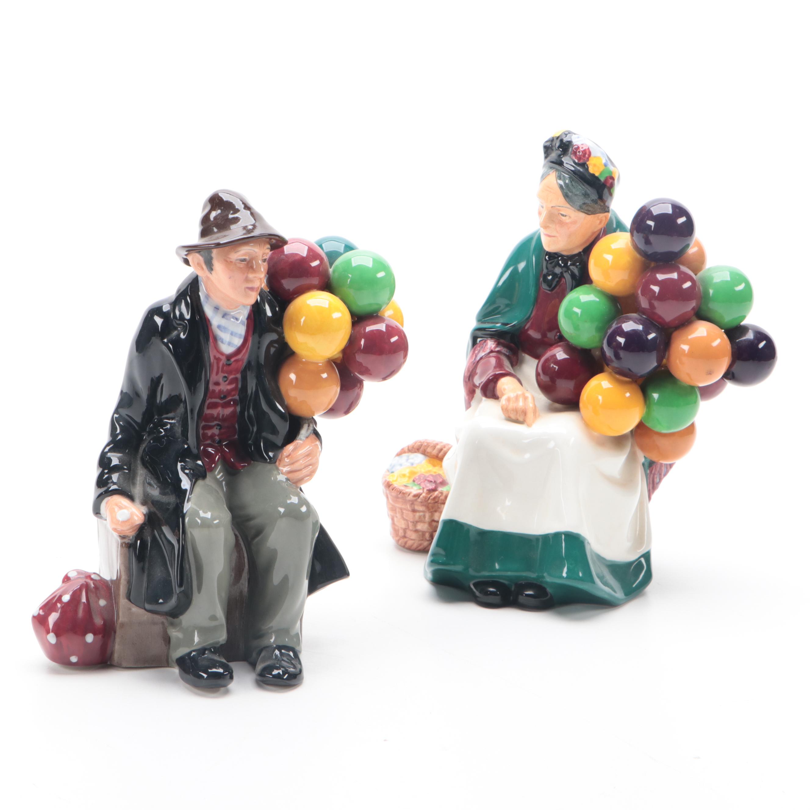 Royal Doulton "The Old Balloon Seller" and "Balloon Man" Figurines