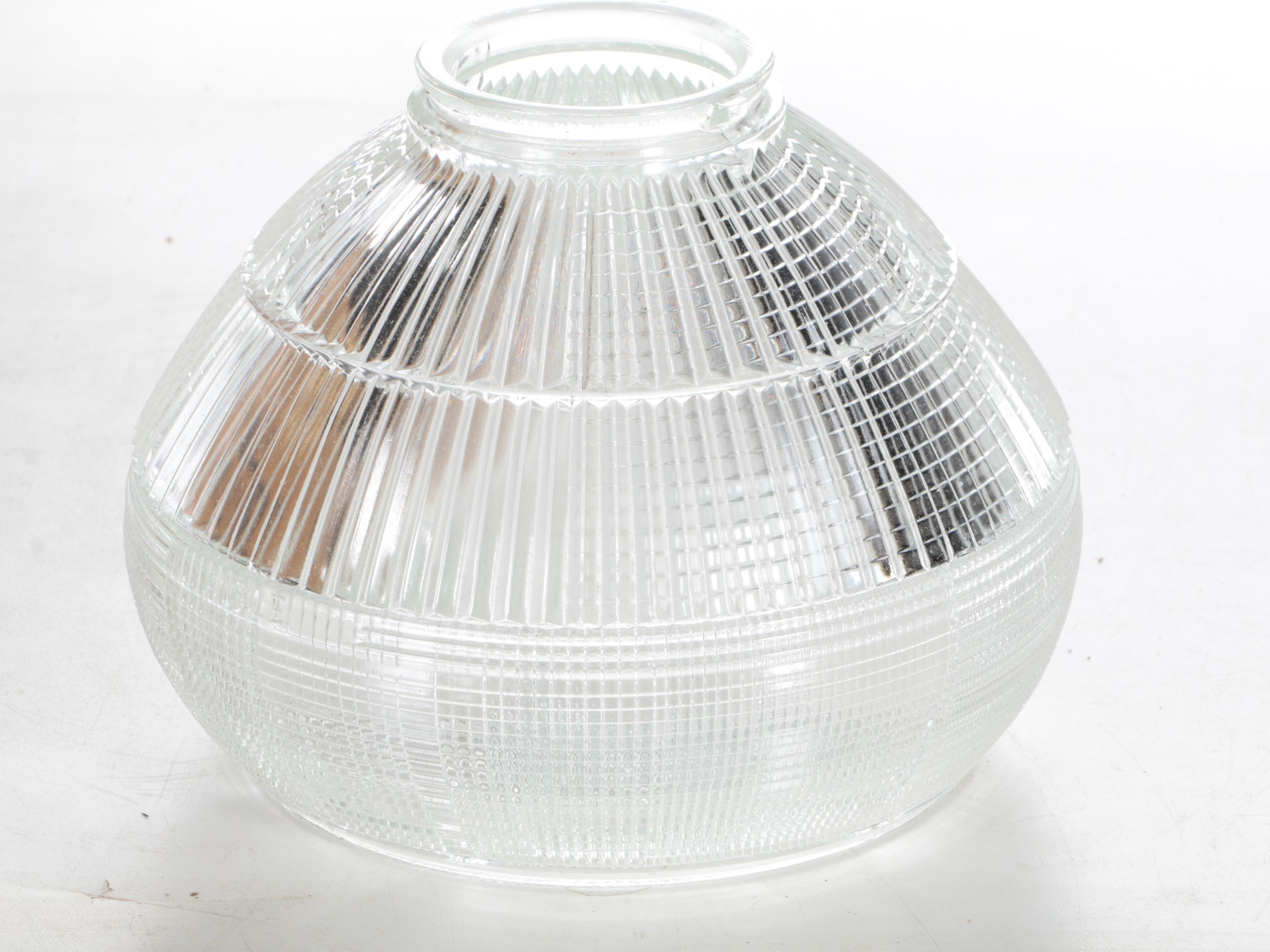 Holophane Refractor Glass Pendant Shades