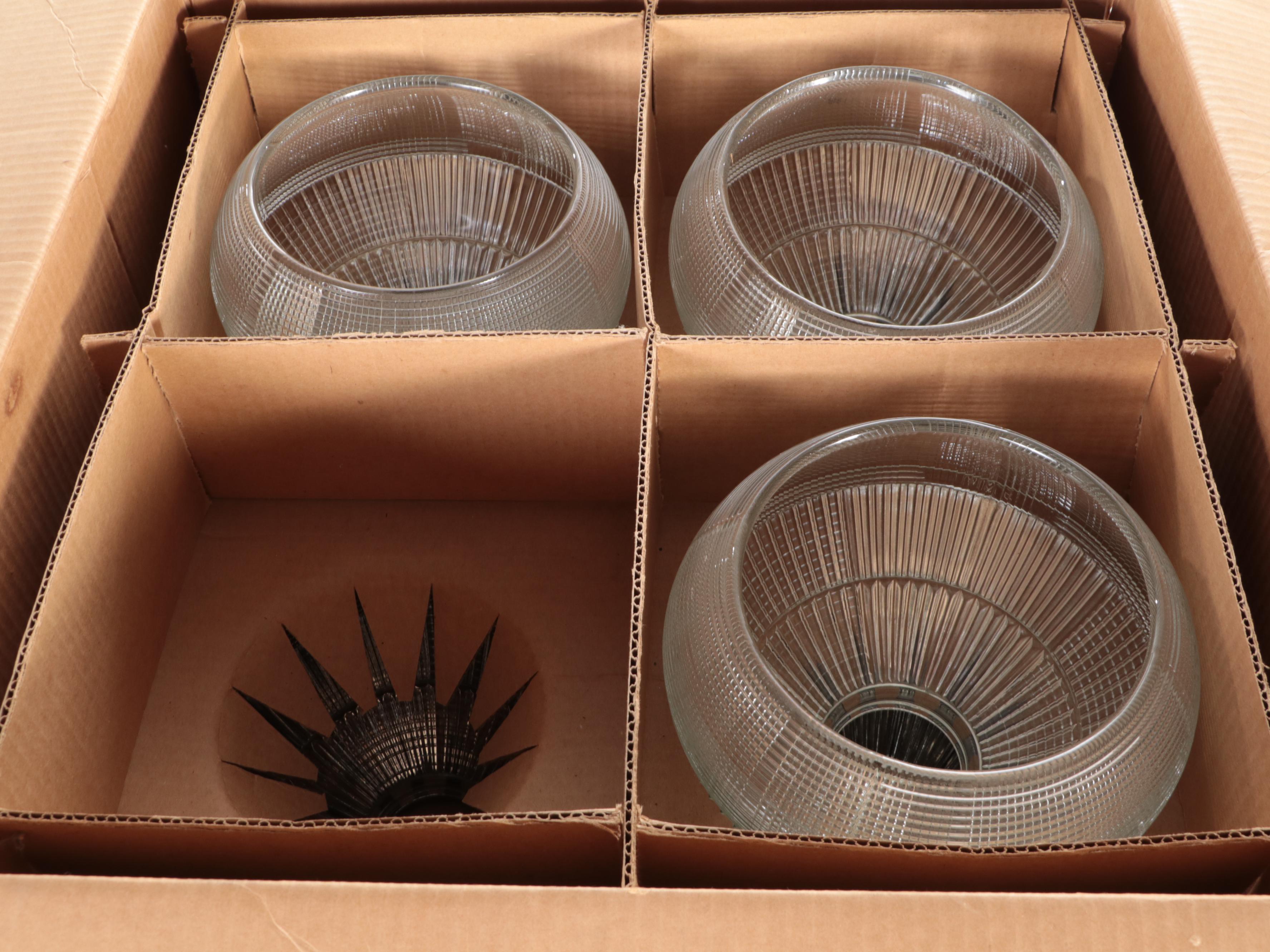 Holophane Refractor Glass Pendant Shades