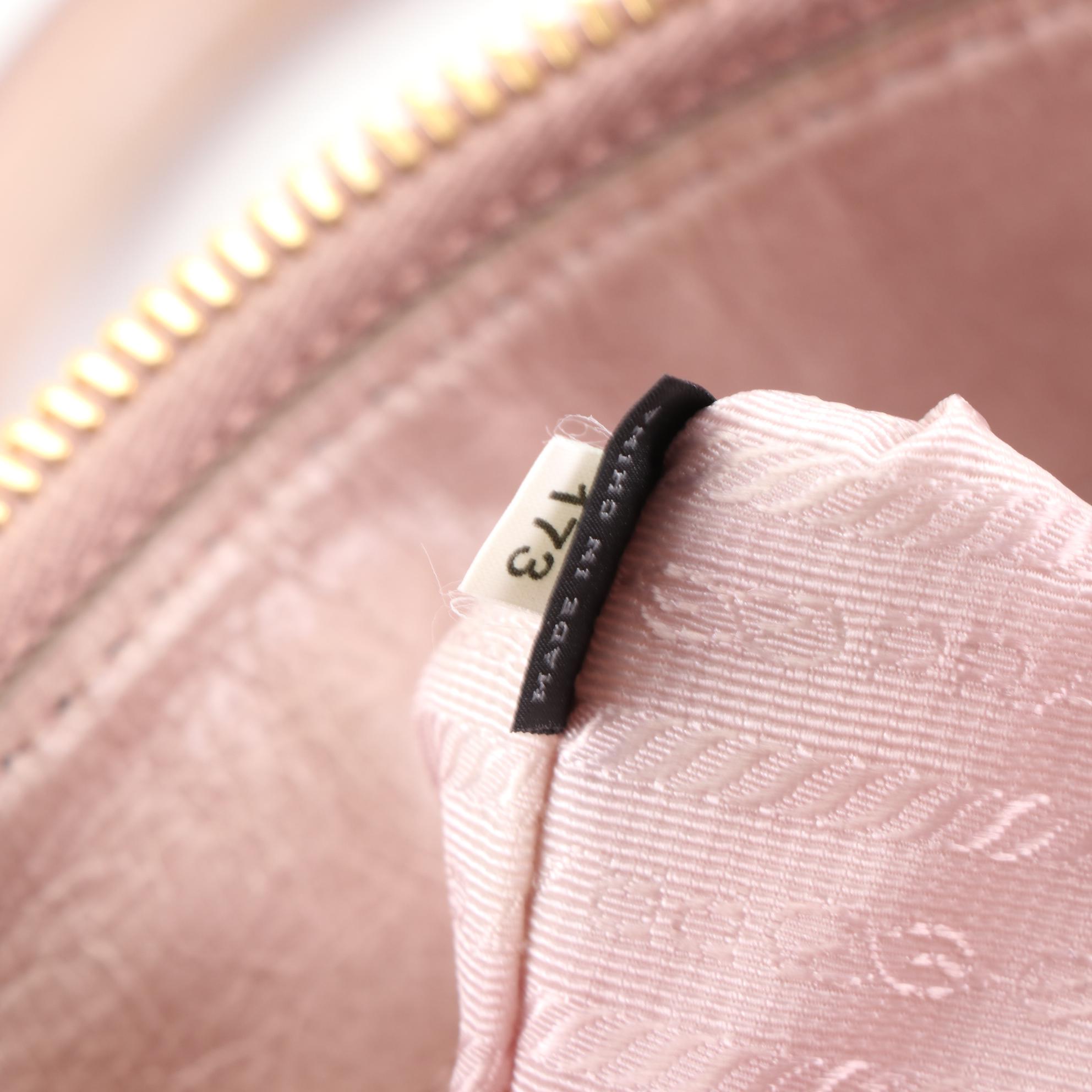 Prada Two-Way Tote Bag in Blush Pink Vitello Shine Leather